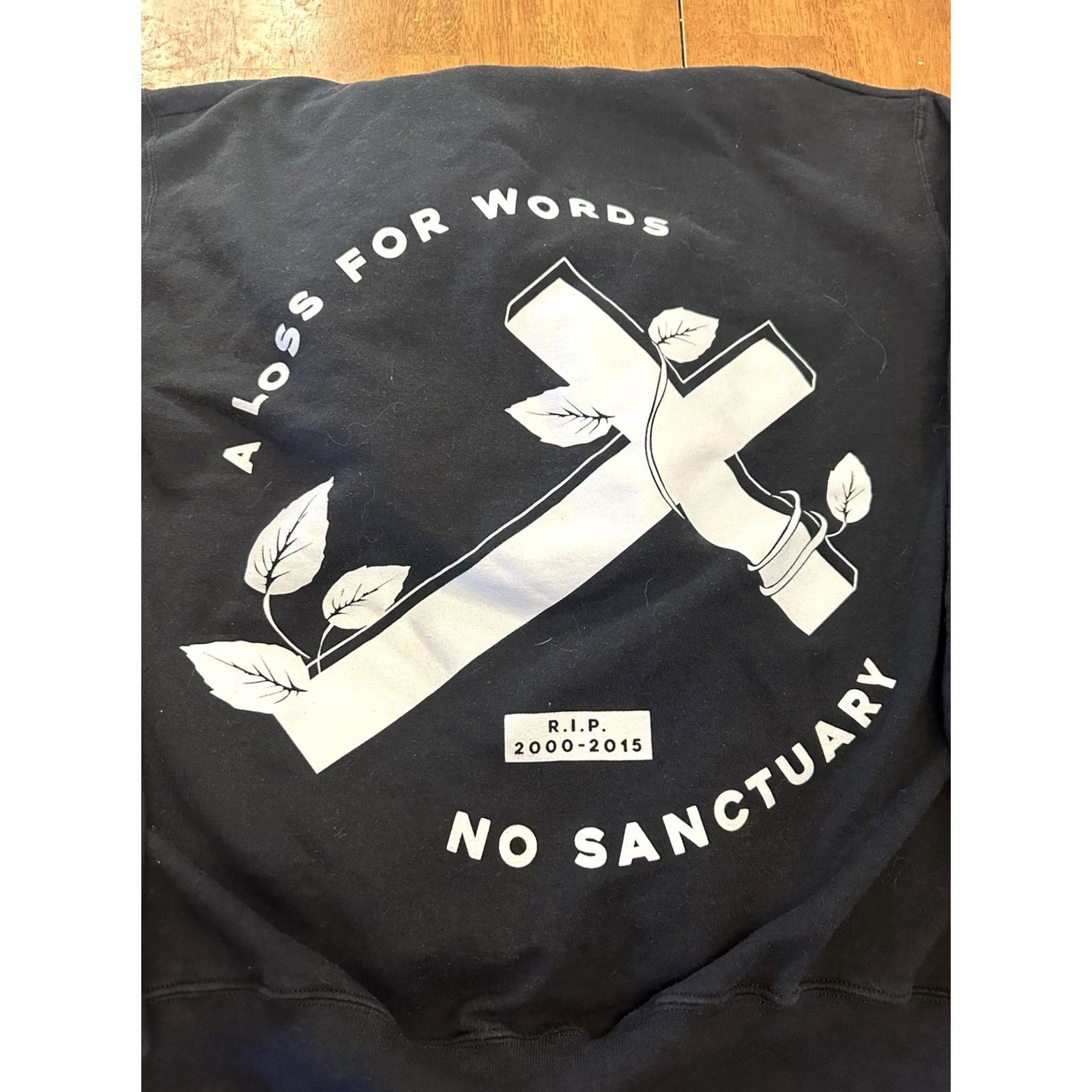 Sanctuary A Loss For Words Hoodie Sweatshirt Medium Boston Pop Punk Band No Sanctuary Unisex Adults M Black Pullover Size US M / EU 48-50 / 2 - 2 Thumbnail