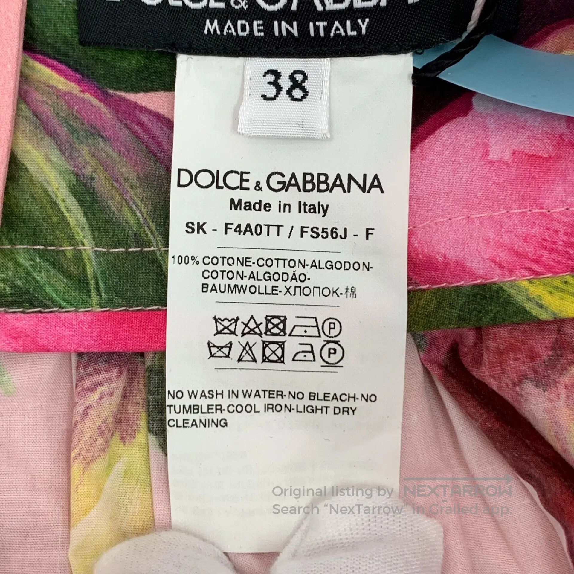 Dolce & Gabbana Dolce Gabbana Color block floral print cotton casual half Size 37" - 7 Thumbnail