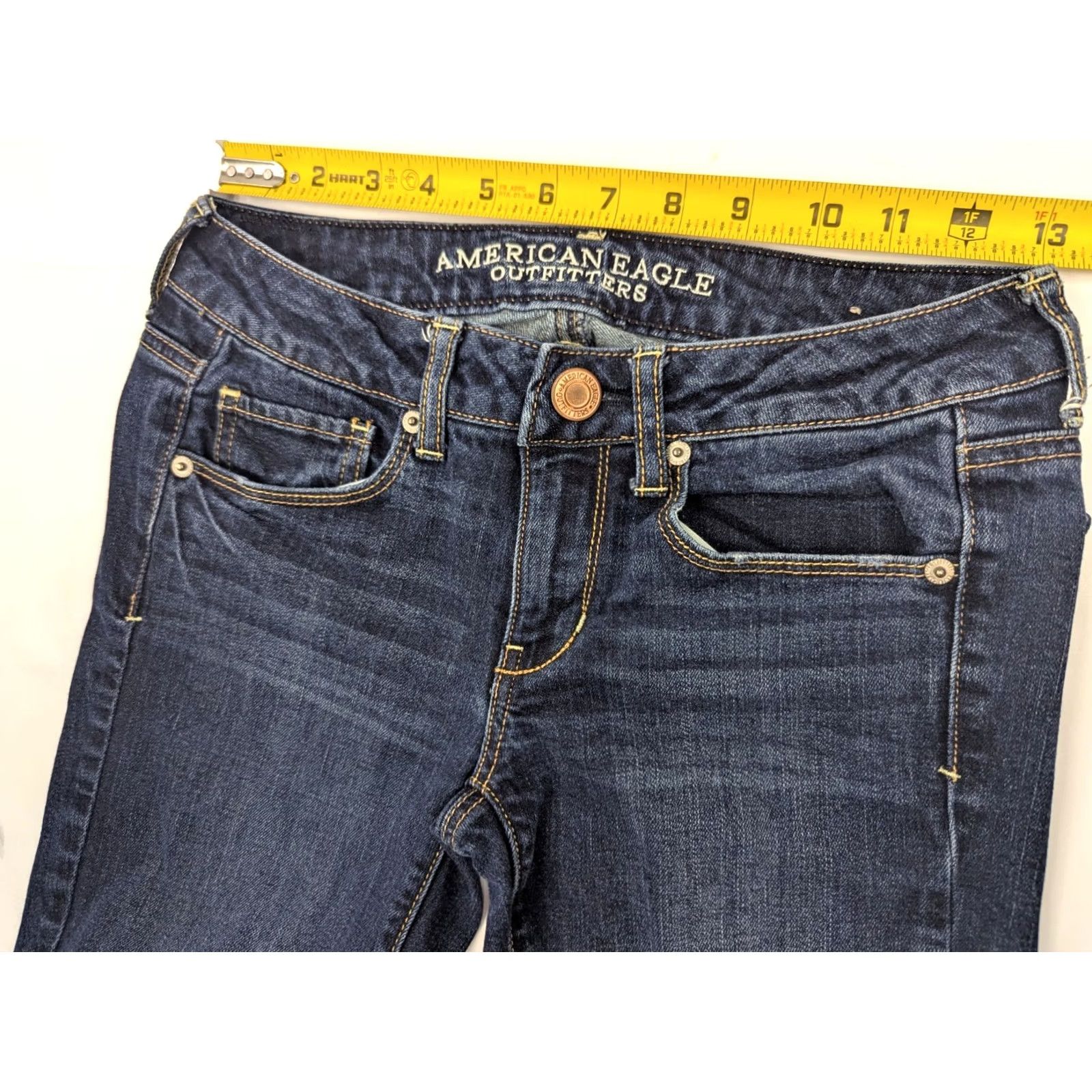 American Eagle Outfitters American Eagle Outfitters Jeans Skinny Womens 2 Short 26x29 Blue Denim EUC Size 26" / US 2 / IT 38 - 5 Thumbnail