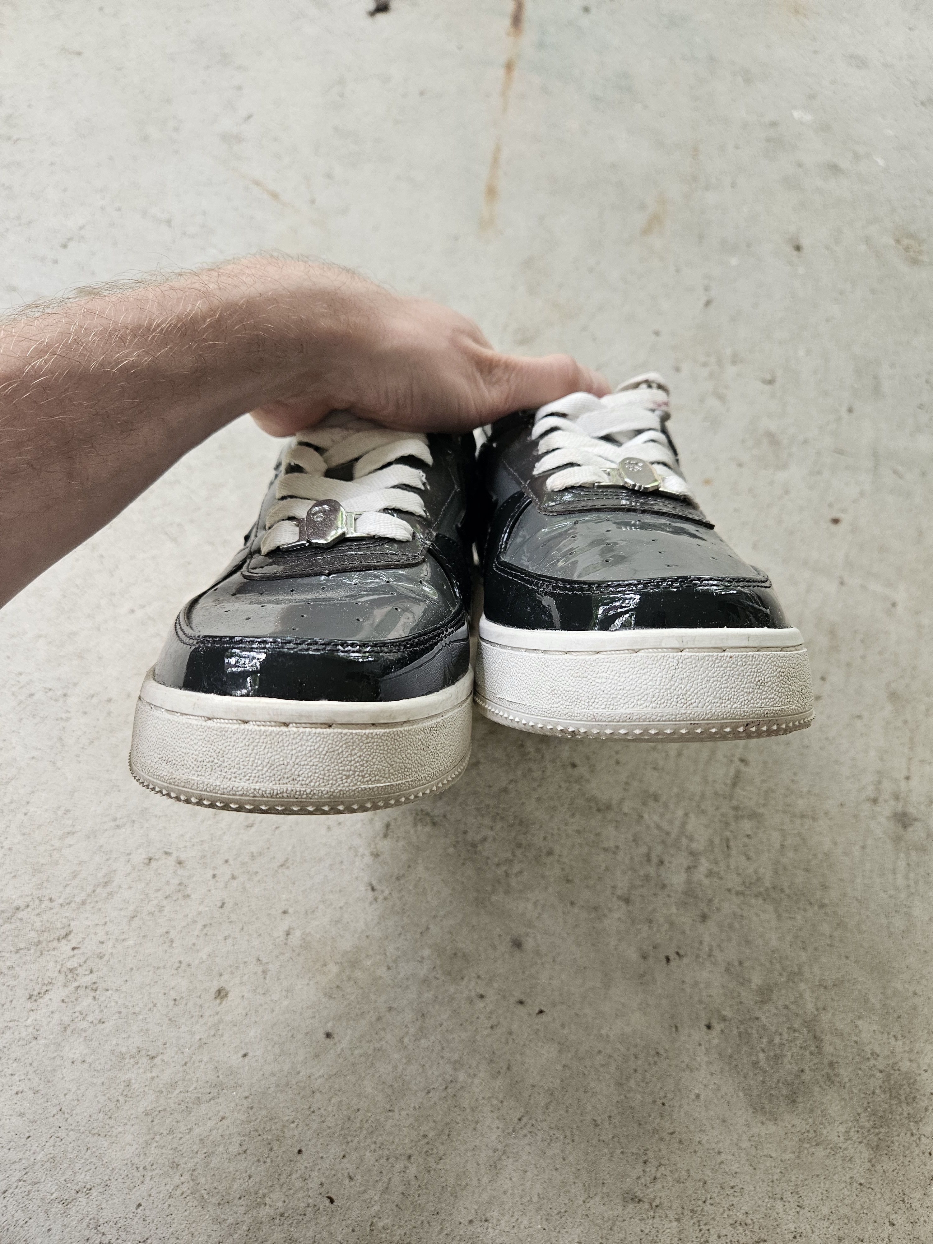 Bape Bapesta Glossy Black Gray M2 #4 Sneakers Size US 7 / EU 40 - 11 Thumbnail