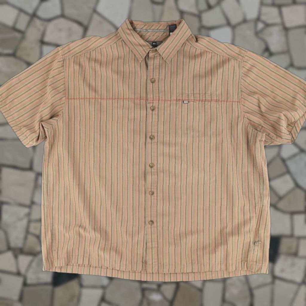 Vintage REI Shirt Brown Striped Short Sleeve Button Down 2XL Men’s Size US XXL / EU 58 / 5 - 1 Thumbnail