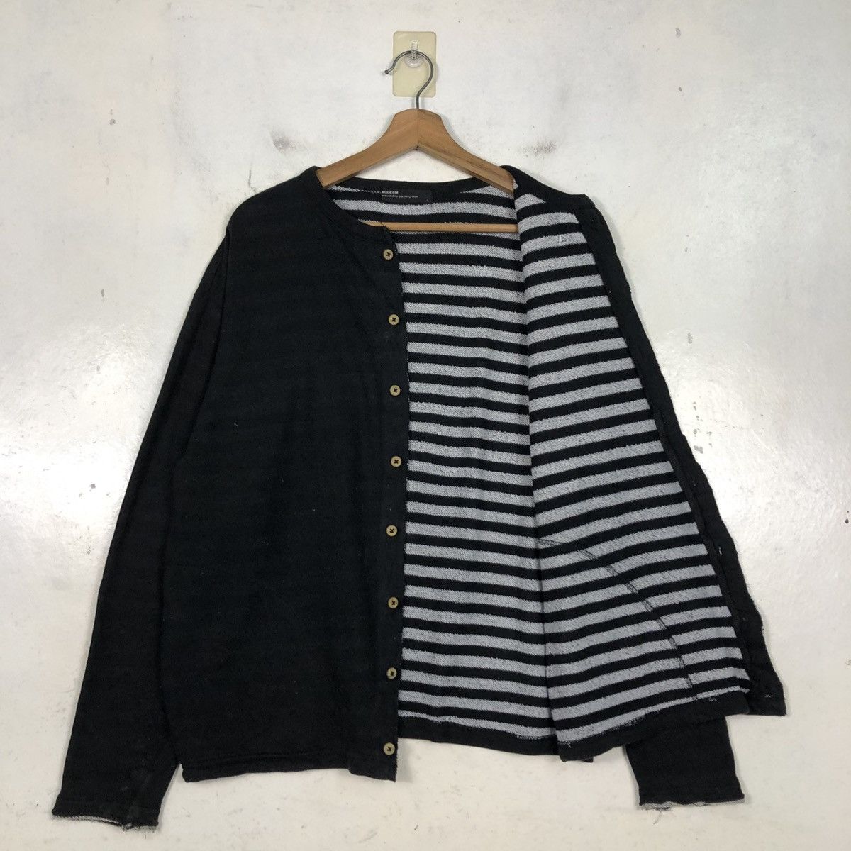 Issey Miyake 📌Vintage Snap Button Cardigan Moderm Blanket Striped Size US L / EU 52-54 / 3 - 13 Thumbnail