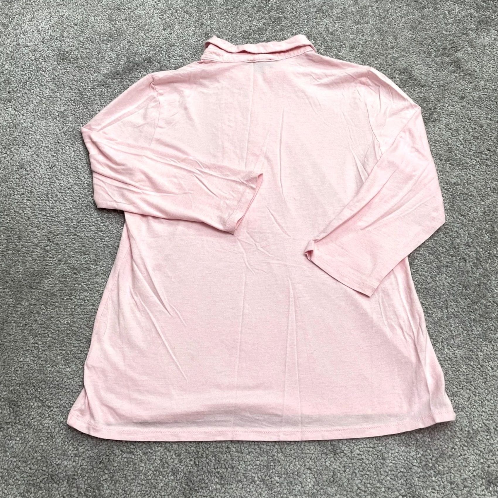 Talbots Talbots Petite Blouse Womens Small Pink Long Sleeve Button Up Casual Top Size S / US 4 / IT 40 - 3 Thumbnail