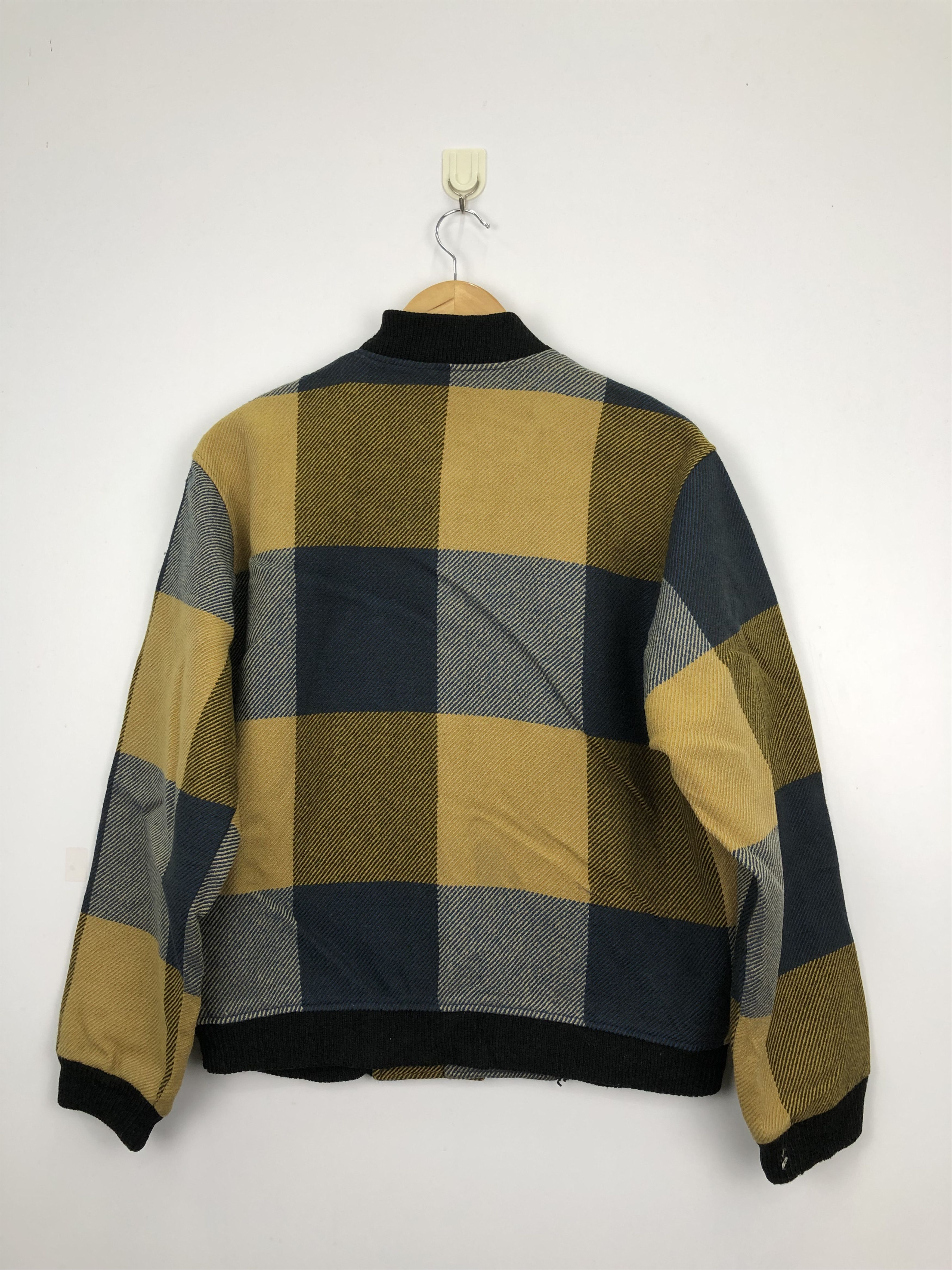 Japanese Brand Vintage 90s Jellan Varsity Jacket Plaid Wool V0333 Size US M / EU 48-50 / 2 - 3 Thumbnail