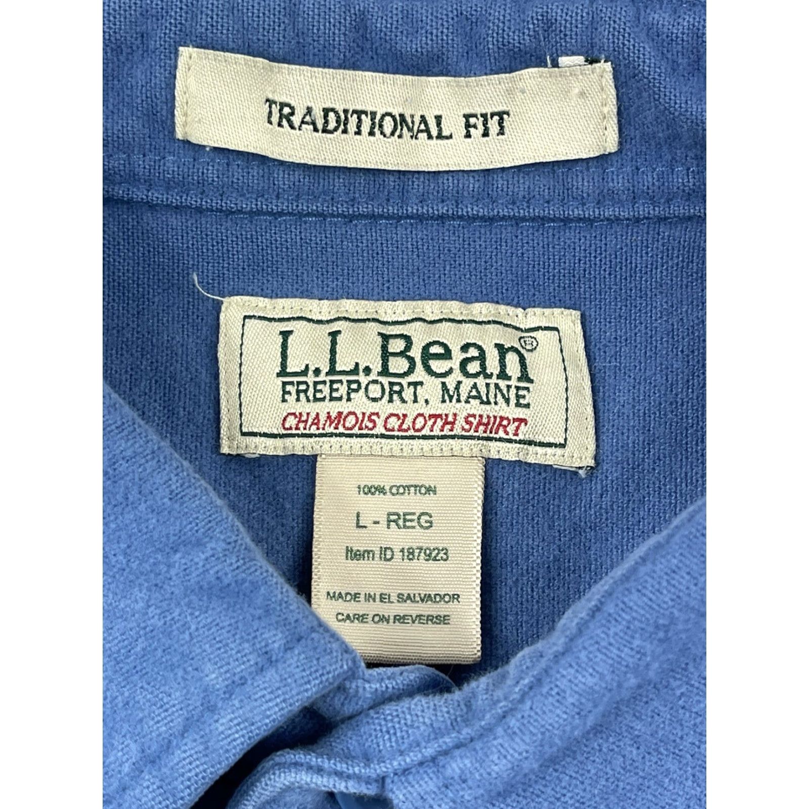 Vintage VINTAGE L.L. Bean Flannel Shirt 90s Heavyweight Long Sleeve Button-Up Adult Large Light Blue Mens Size US L / EU 52-54 / 3 - 2 Thumbnail