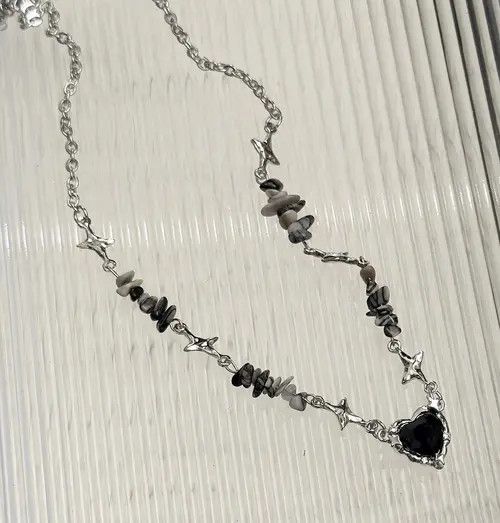 VIBE Black Hearth Chain Choker Necklace Size ONE SIZE - 4 Thumbnail
