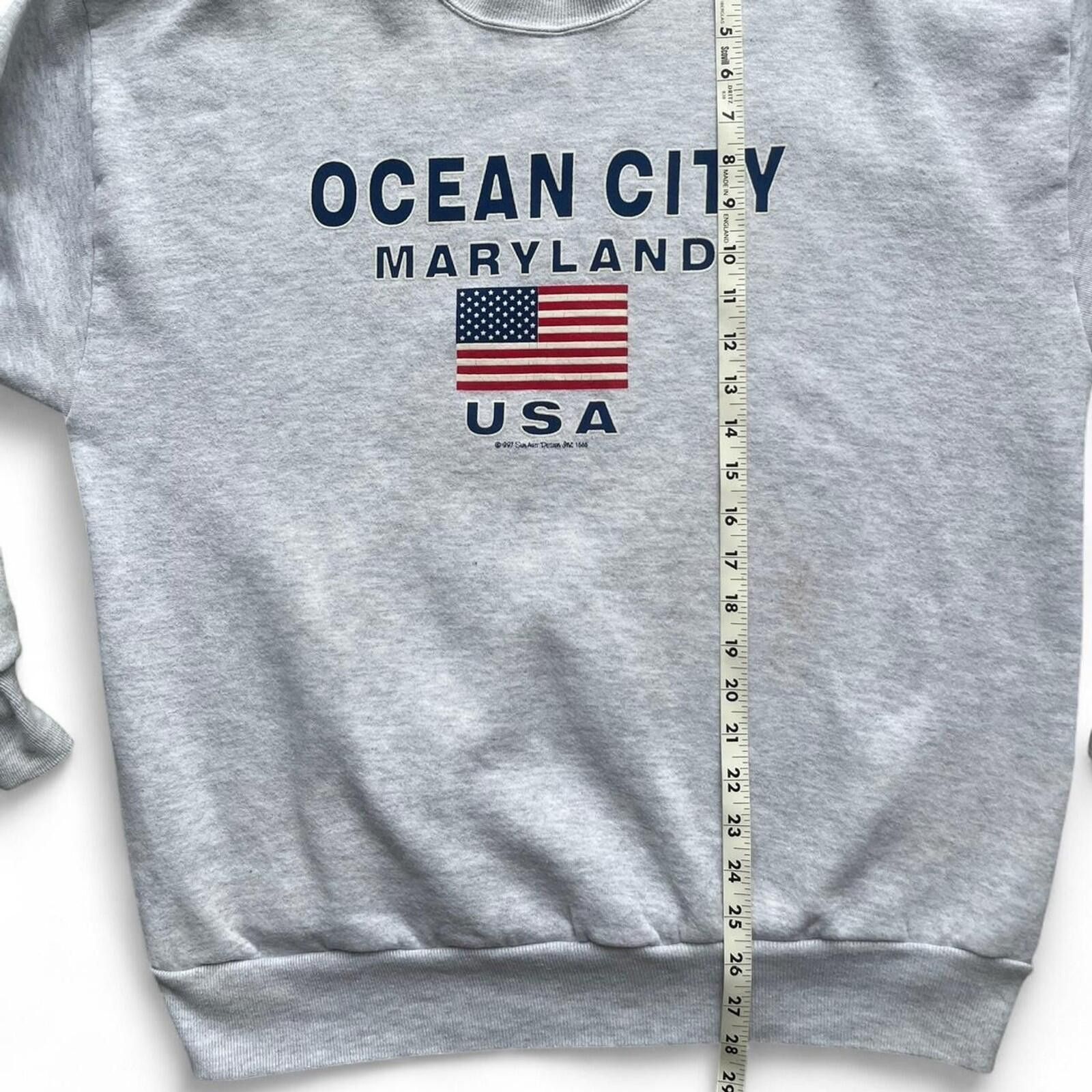 Jerzees Vintage 1997 Ocean City Maryland USA Crewneck Sweatshirt Size US XL / EU 56 / 4 - 6 Thumbnail