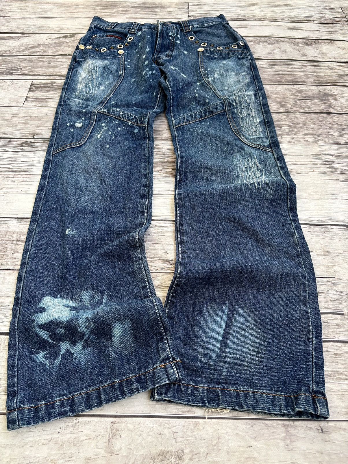 If Six Was Nine × Japanese Brand × Vintage Vintage Rick Owens Junya Watanabe Style Washed Jeans Size US 32 / EU 48 - 1 Thumbnail