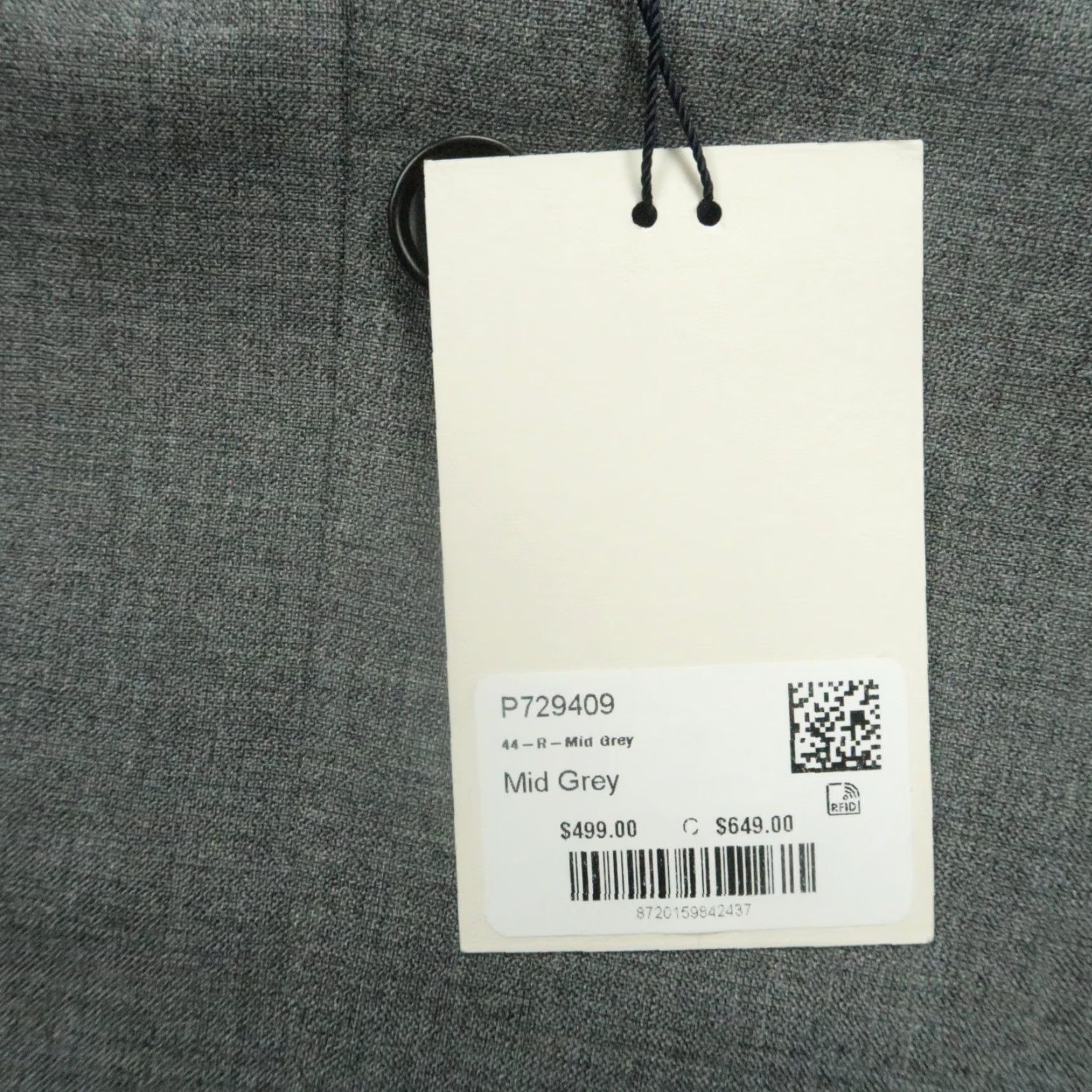 Suitsupply Suitsupply Blazer Men 44R Slim Fit Mid Gray Pure Wool Double-Vented Business Casual Size 44R - 4 Thumbnail
