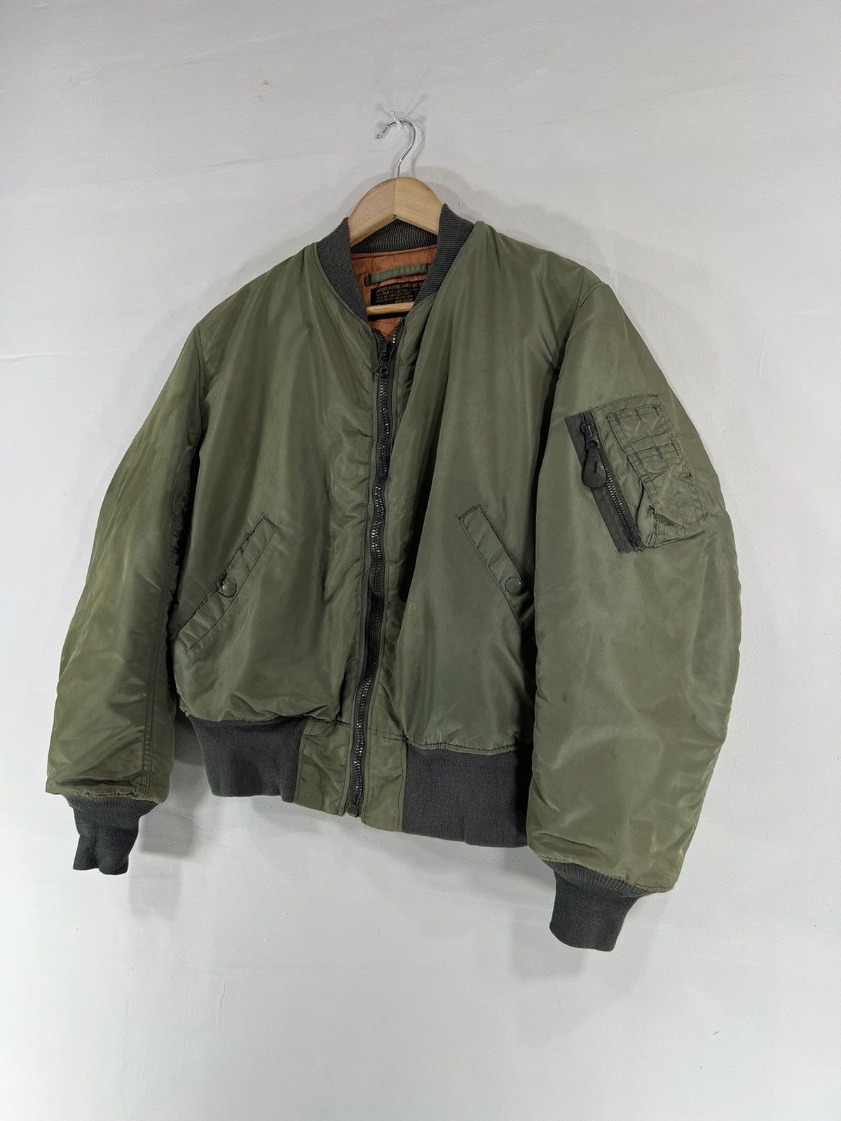 Alpha Industries Vintage Scovill 60's Hope Mfg Faded Bomber Jacket Size US M / EU 48-50 / 2 - 5 Thumbnail