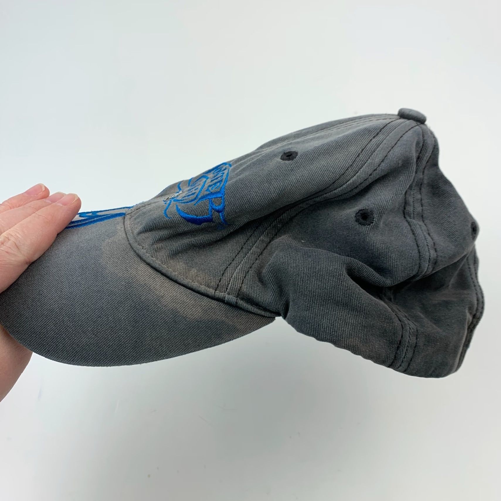 Garage Sportgear Cap One Size Blue Cotton Strapback Dad Hat 2005 Monster Garage M9 Skull Gray Blue Kingpin 2000s Vintage? Size ONE SIZE - 7 Thumbnail