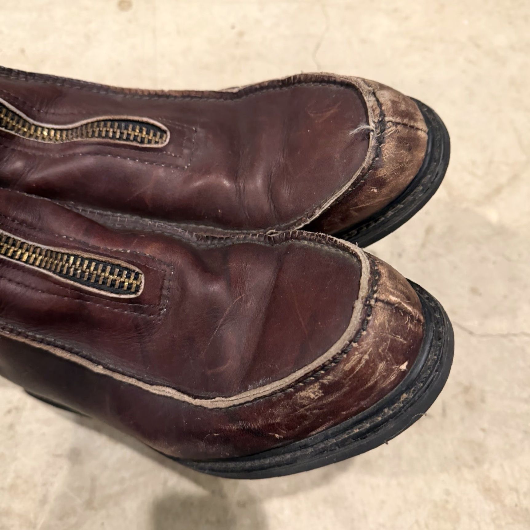 Doublet VINTAGE Double H Insulated Stadium Boots Style 5334 Mens Size 11.5 D Brown Western Workwear Leather Zipper Boots Mens Boots Size US 12 / EU 45 - 6 Thumbnail