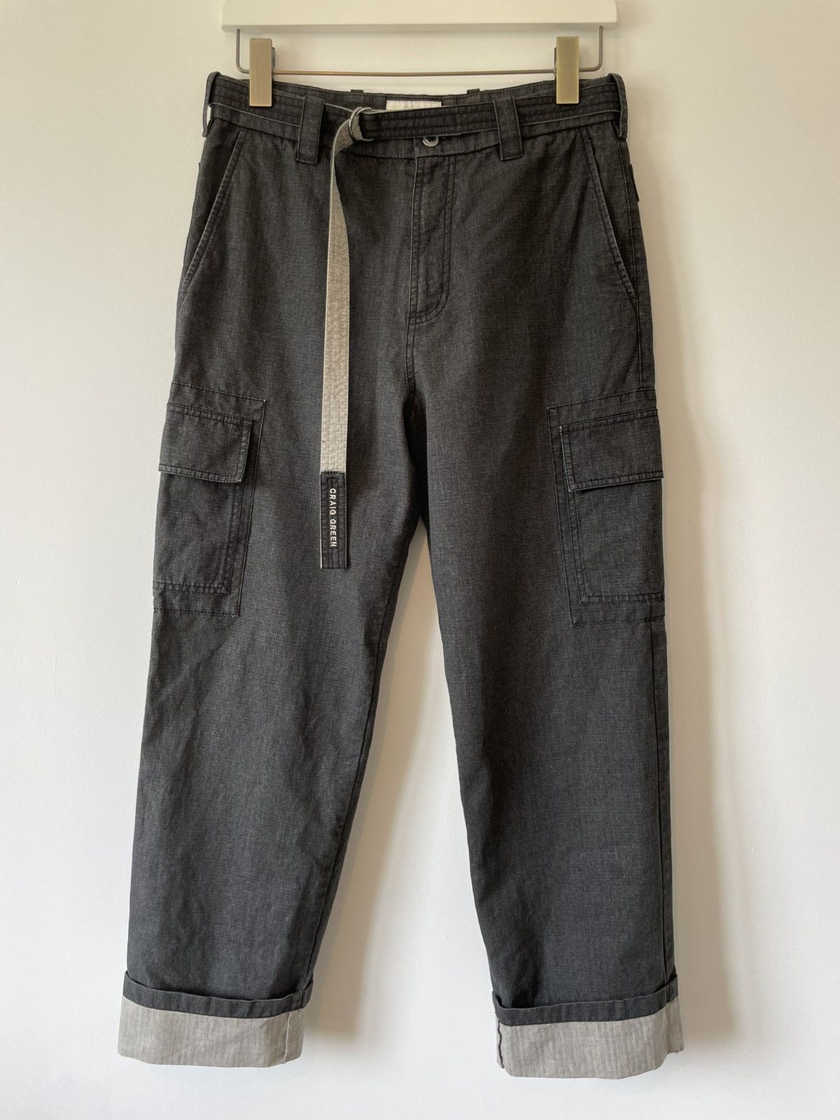 Straight-Leg Belted Cotton-Ripstop Cargo Trousers