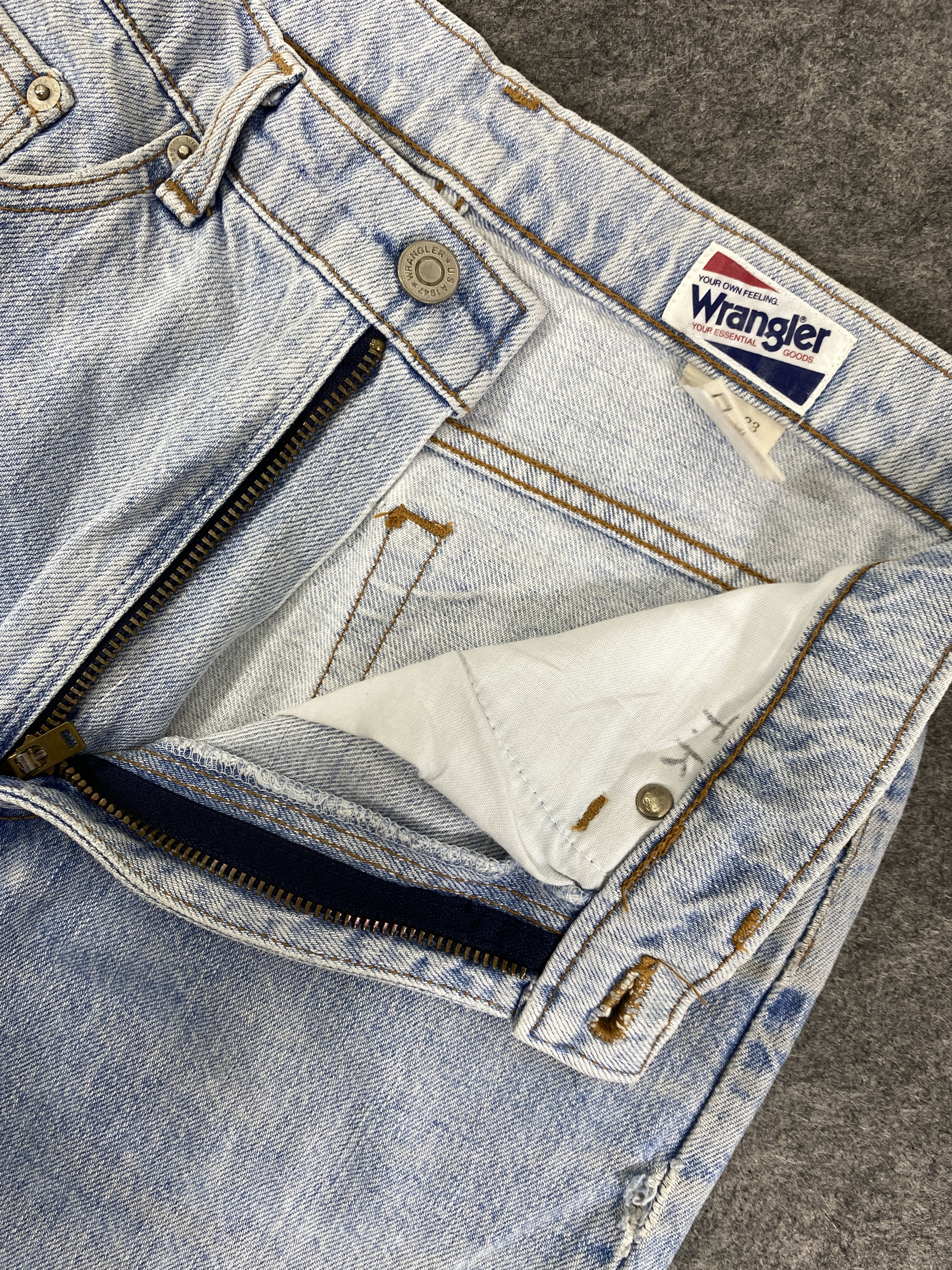 Japanese Brand Light Blue Wash Vintage Wrangler Jeans 27x28 - JN3334 Size US 27 - 6 Thumbnail