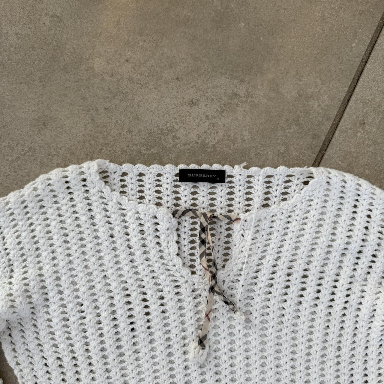 Burberry Burberry Big Logo Sweatshirt Cropped White Size XS / US 0-2 / IT 36-38 - 4 Thumbnail