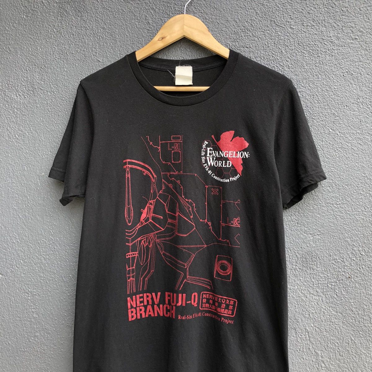 Anime Vintage Evangelion World Nerv Fuji-Q Branch Tshirt Size US L / EU 52-54 / 3 - 3 Thumbnail