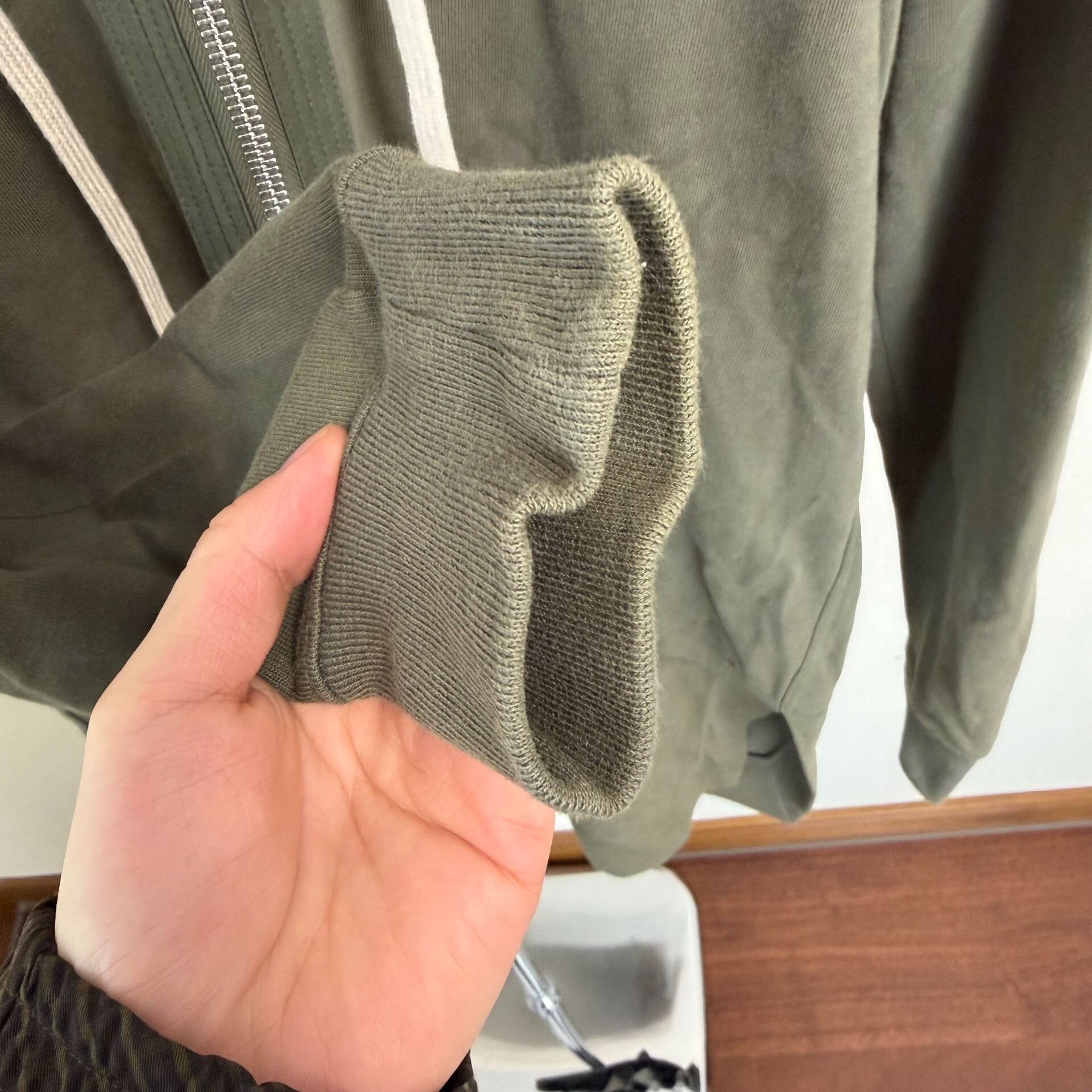 Rick Owens Rick Owens SS16 Cyclops Zip-Up Hoodie Army Green Size US M / EU 48-50 / 2 - 5 Thumbnail