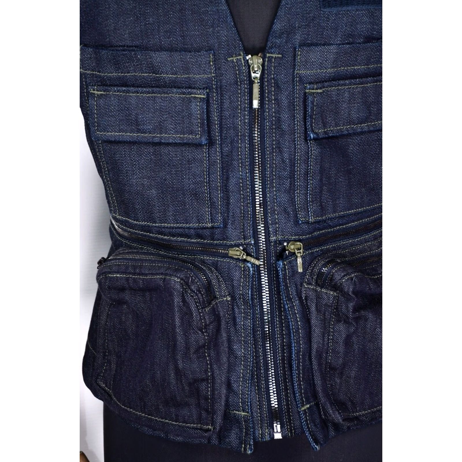 G-Star G-Star Raw Research GSRR Hito Waistcoat Urabb Denim Rinsed Women's Size S Blue Vest Tank Top Vintage N/A Size S / US 4 / IT 40 - 5 Thumbnail