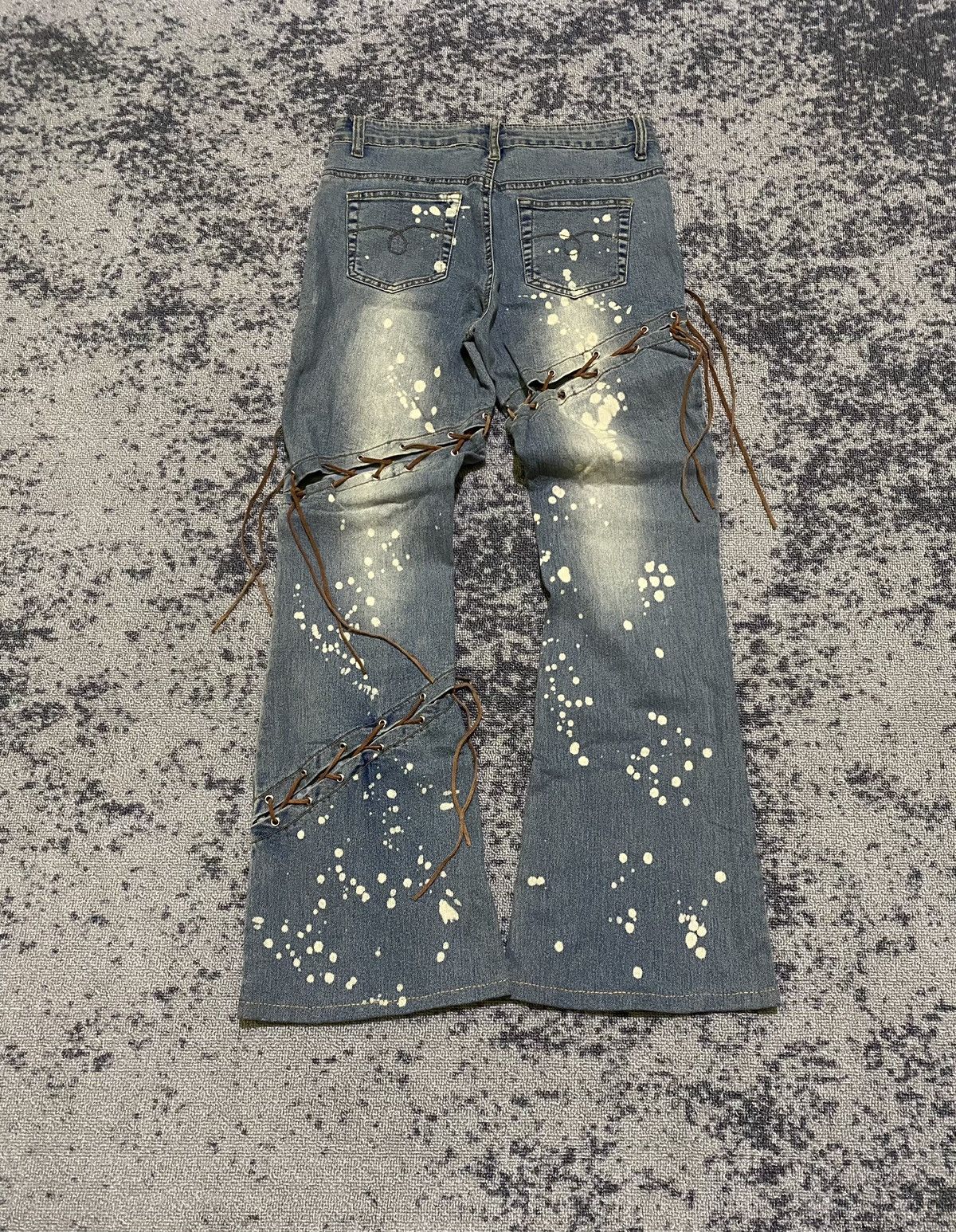 Hysteric Glamour Y2k Winkwink laced ifsixwasnine flare jeans Size 29" - 2 Thumbnail