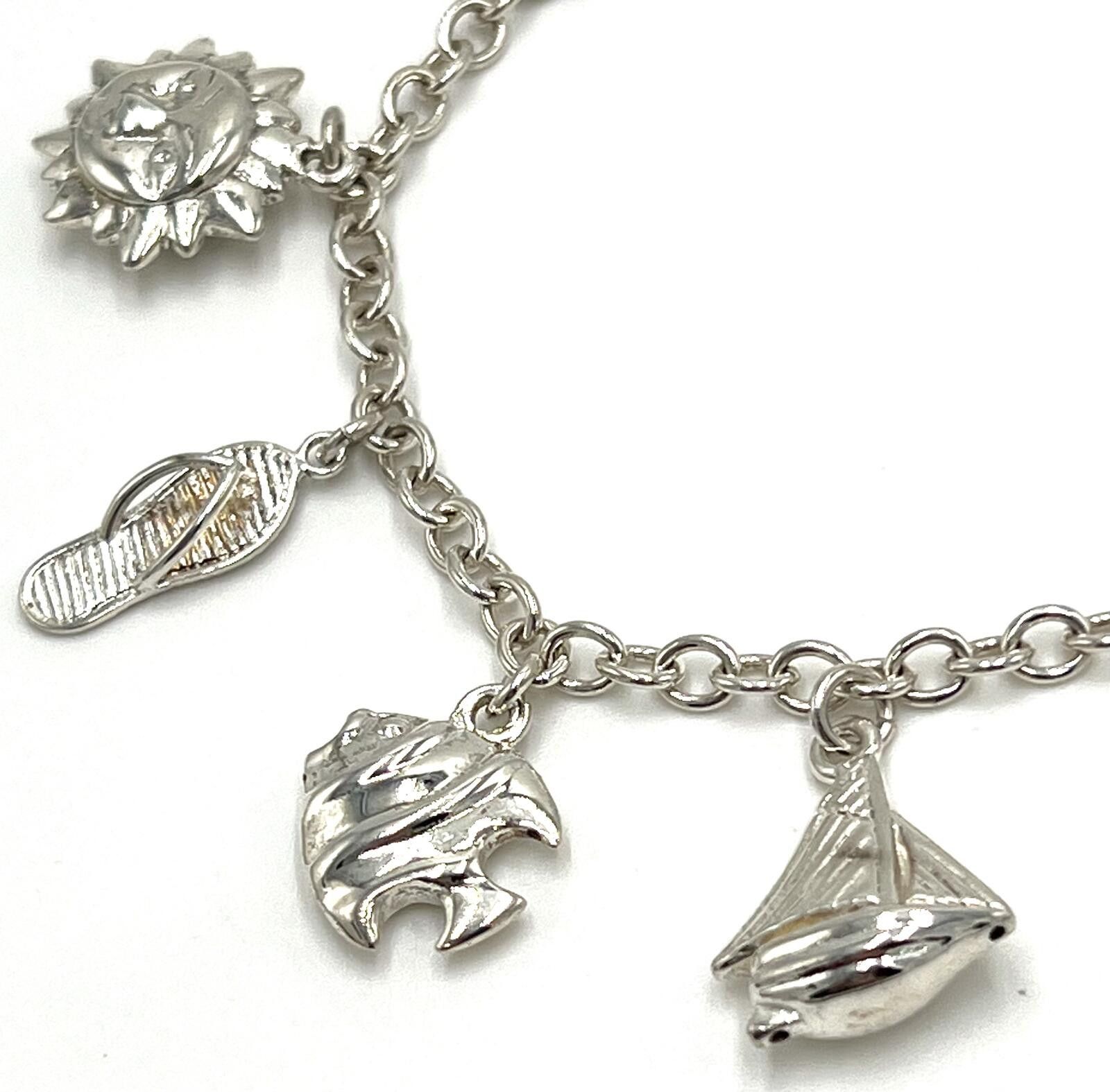 Other Jaqmel C. Mauritius Sterling Silver Tropical Charm Bracelet Size ONE SIZE - 3 Thumbnail