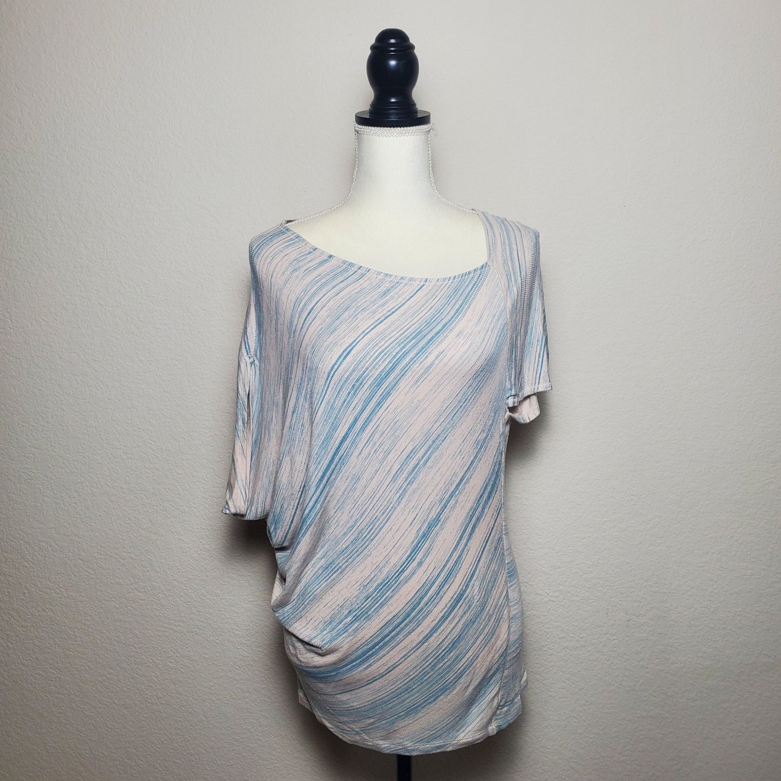 Anthropologie Anthropologie Quoin Blue Striped Top Small Size S / US 4 / IT 40 - 6 Thumbnail