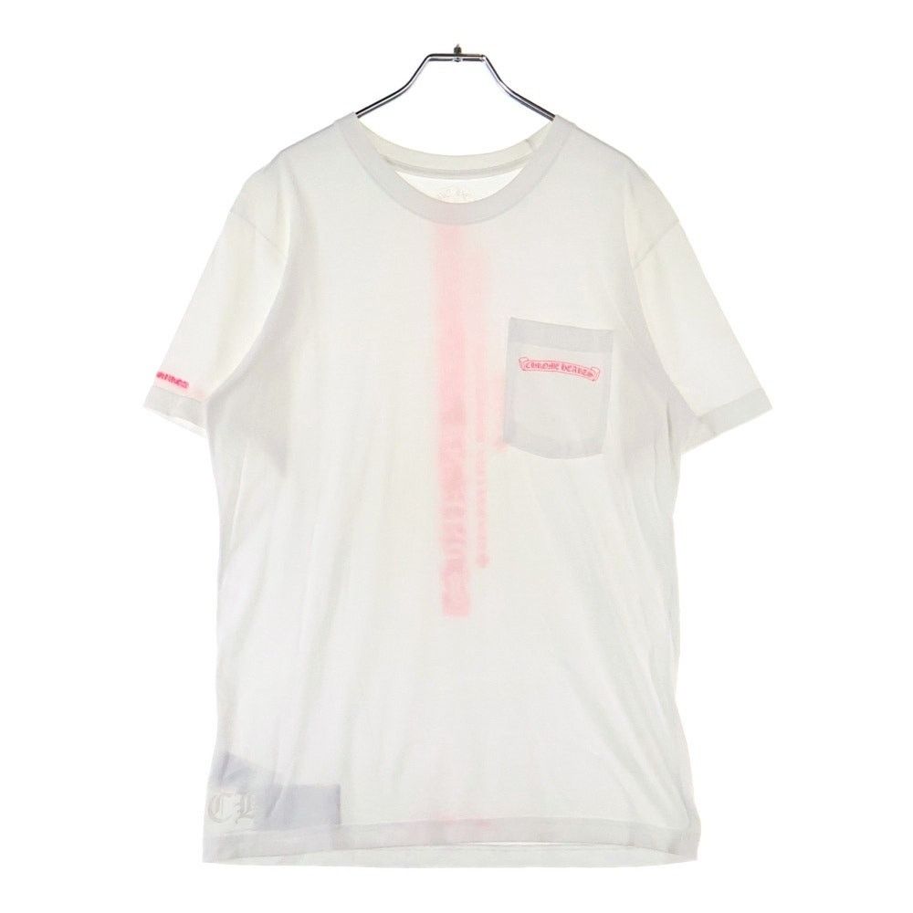 トップス CHROME HEARTS NEON PINK STRIPE LOGO Tee Chrome Hearts Chrome Hearts Neon Pink Stripe Logo Tee | Grailed