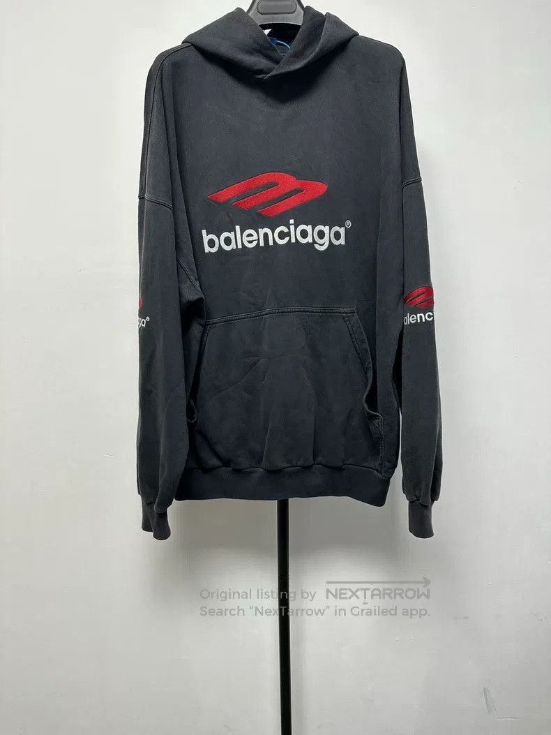 Balenciaga Balenciaga Letter Pattern Printed Hooded Casual Sweatshirt Size US S / EU 44-46 / 1 - 1 Thumbnail