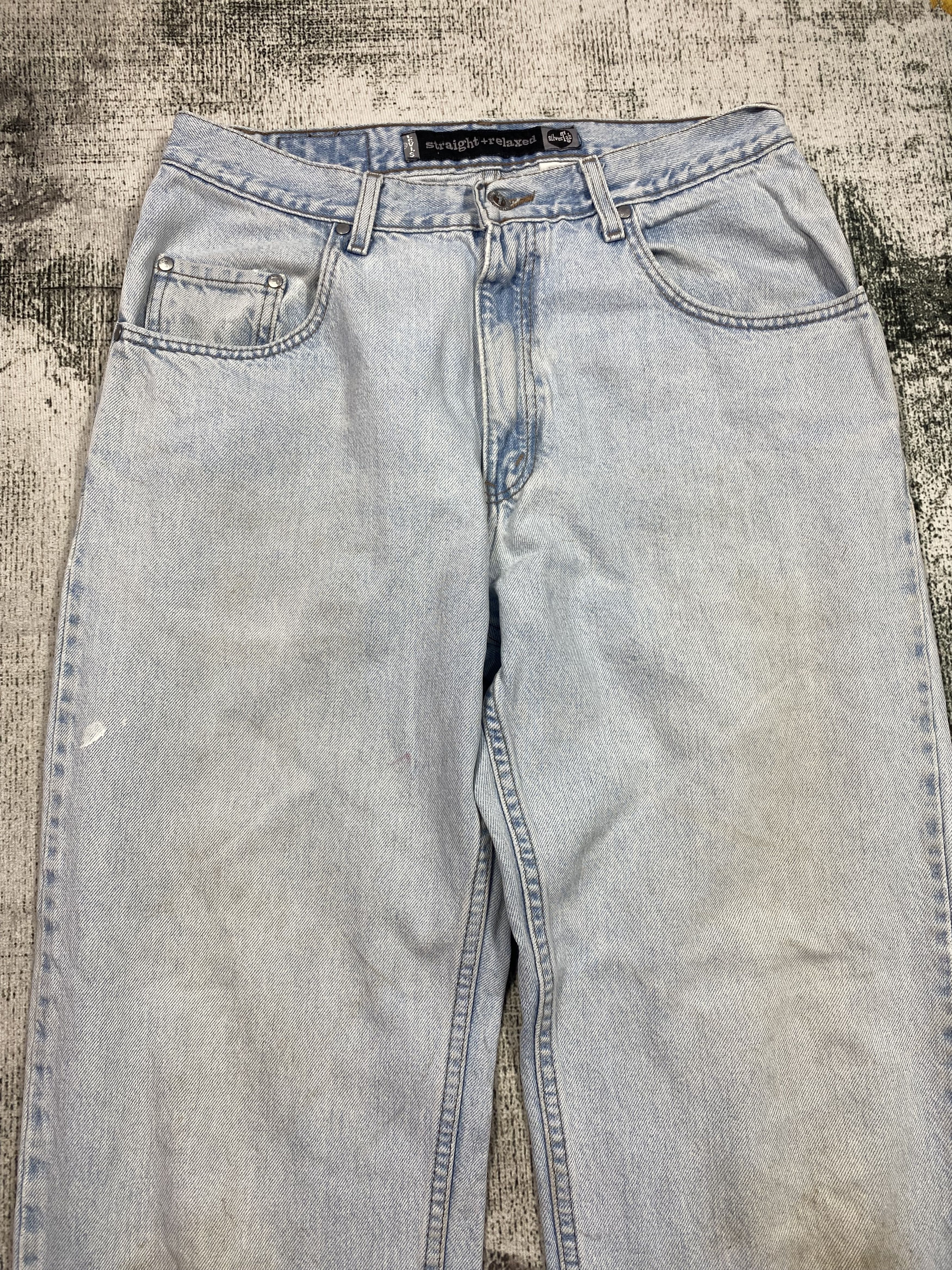 Levi's SICKS💥Vintage 90s Levis Silver Tab Distressed Jeans Size US 32 / EU 48 - 3 Thumbnail