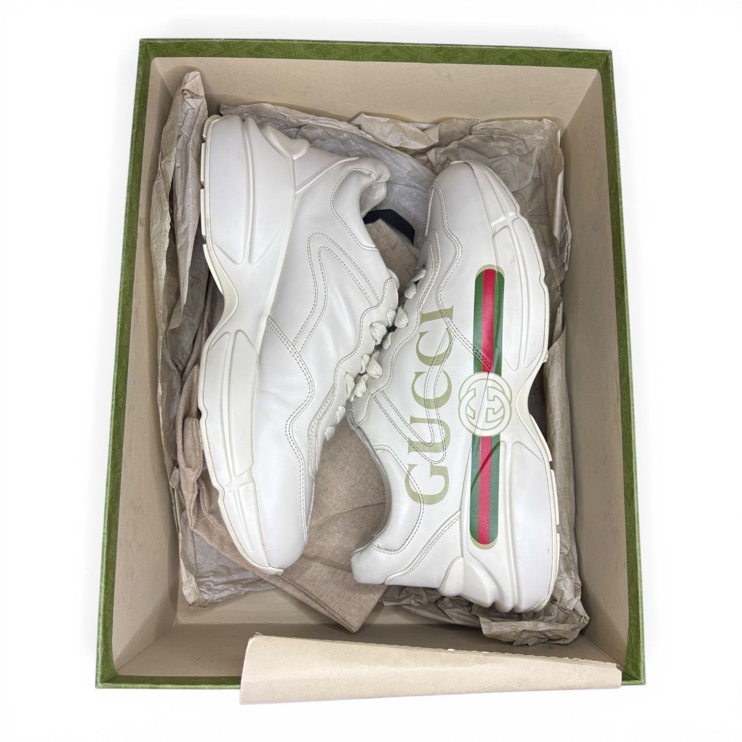 Gucci Gucci Rython White Logo Sneaker Sneakers | 8.5G Size US 9 / EU 42 - 2 Thumbnail