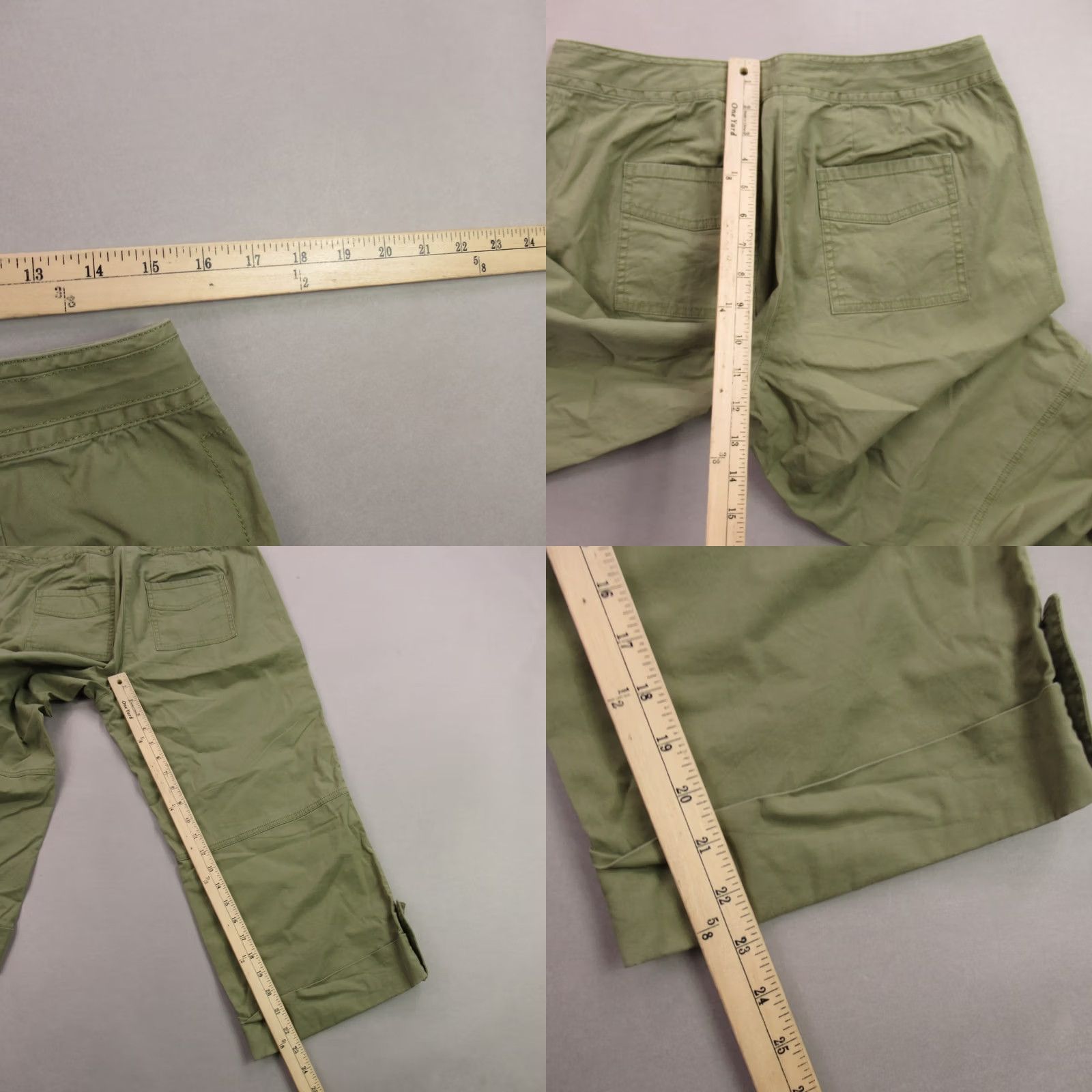 J. Jill J. Jill Pants Womens 10 Stretch Capri Green Outdoors Casual Lightweight Size 32" / US 10 / IT 46 - 8 Thumbnail