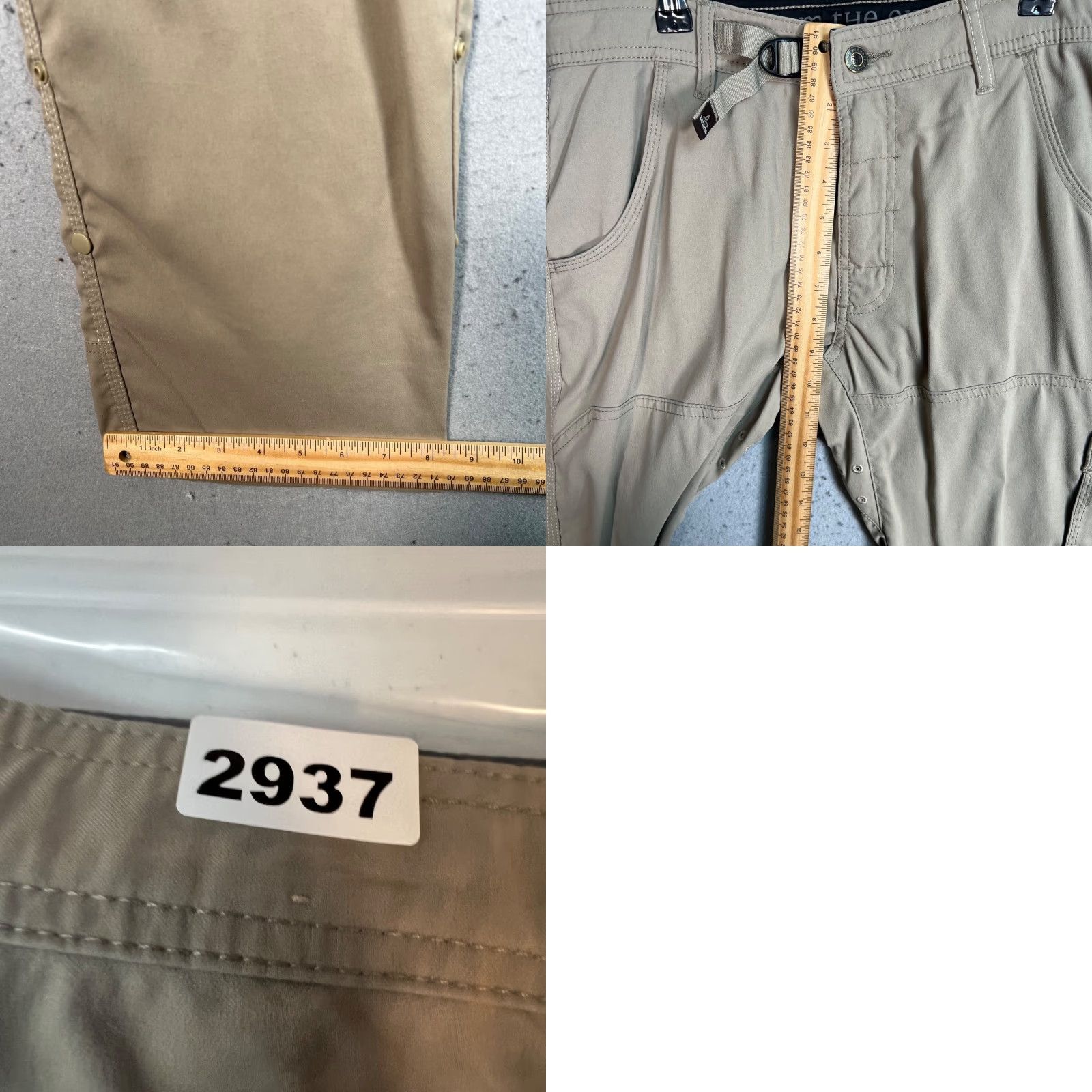 Prana prAna Mens 30 x 32 Beige Nylon Stretch Cargo Pants Lightweight Comfortable Size US 30 / EU 46 - 8 Thumbnail