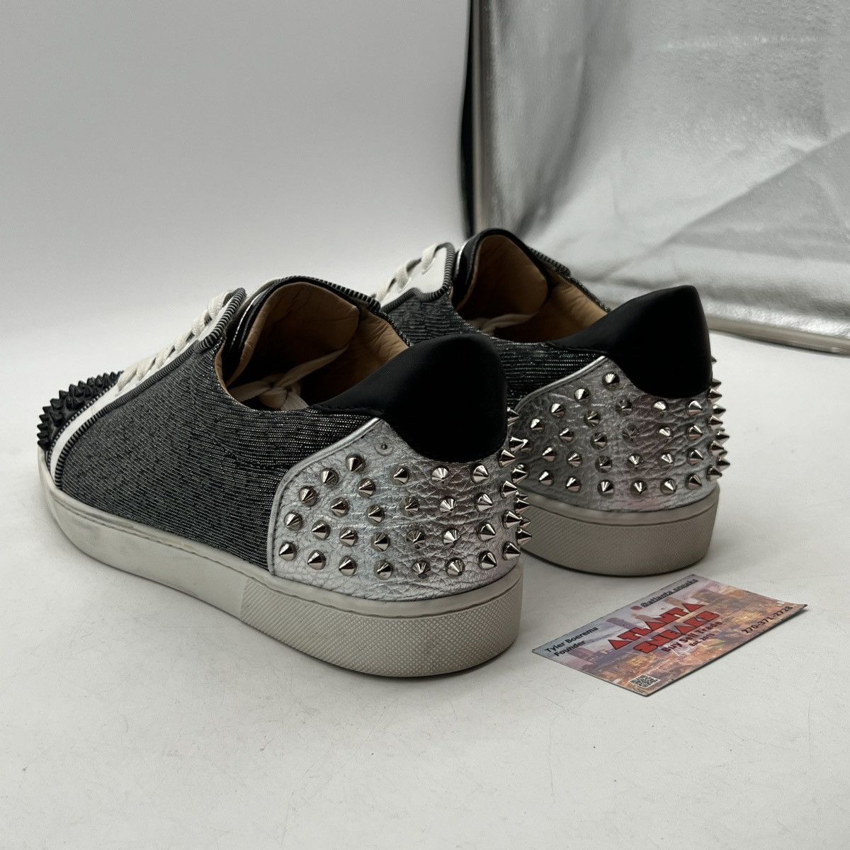 Christian Louboutin Christian Louboutin seavaste 2 orlato flat silver black Size US 13 / EU 46 - 4 Thumbnail