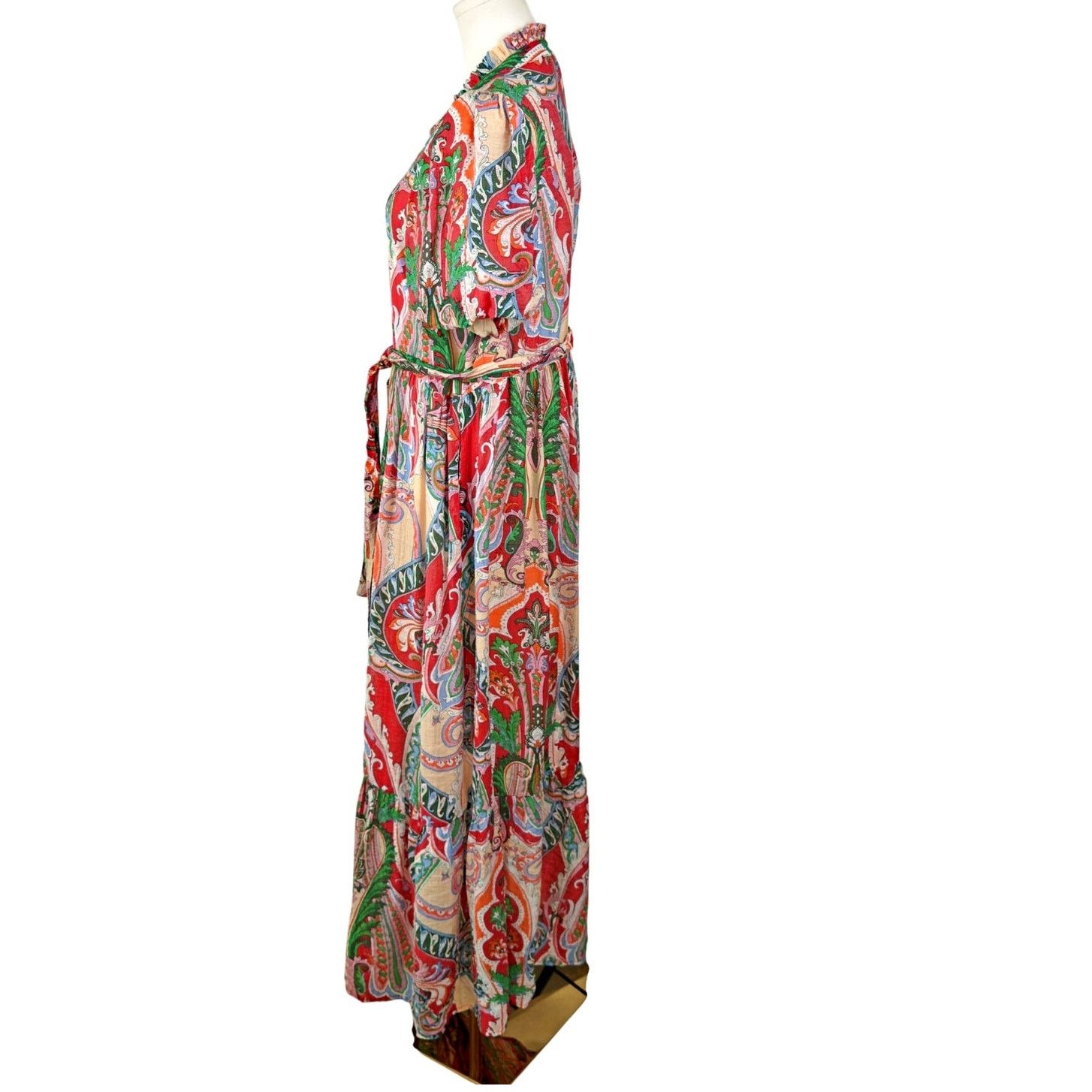 Other Jade Melody Tam Floral Paisley Tiered Ruffle Maxi Dress Size M / US 6-8 / IT 42-44 - 3 Thumbnail