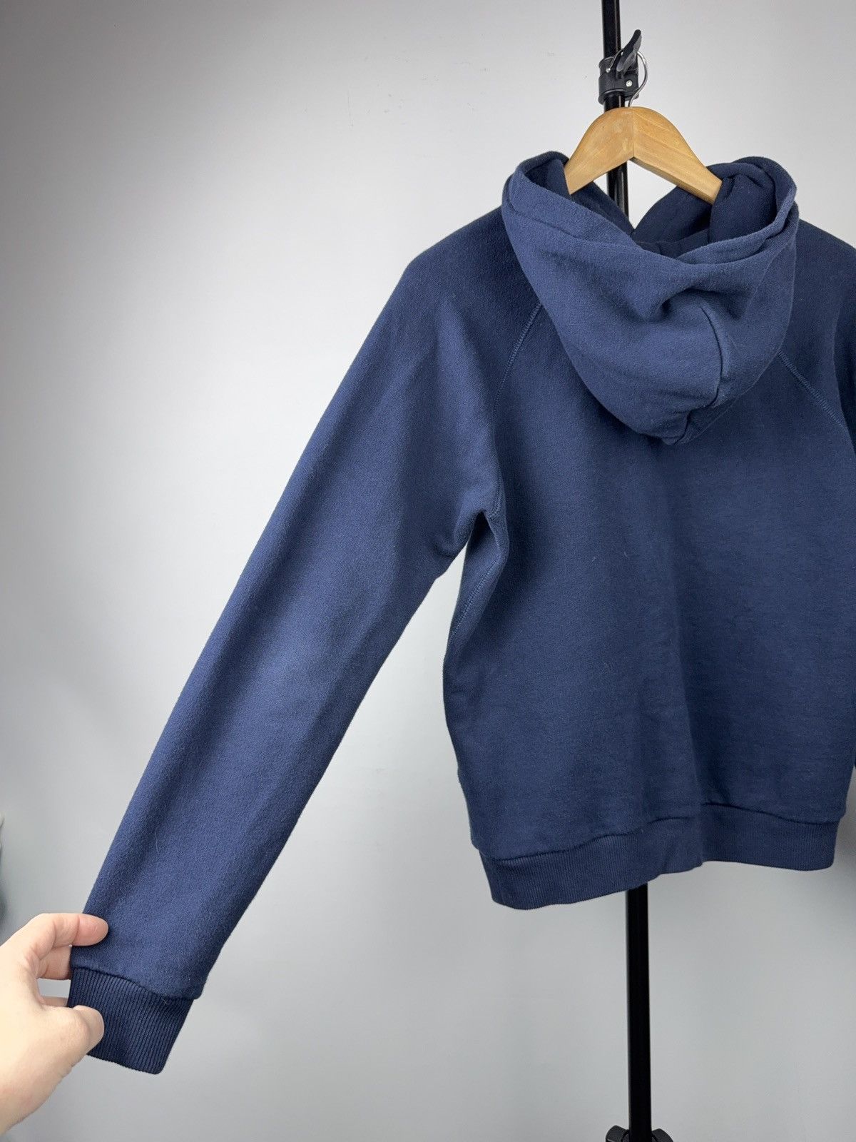 Polo Ralph Lauren 00s Polo Ralph Lauren Navy Cropped Hoodie Red Pony Logo Size M / US 6-8 / IT 42-44 - 12 Thumbnail