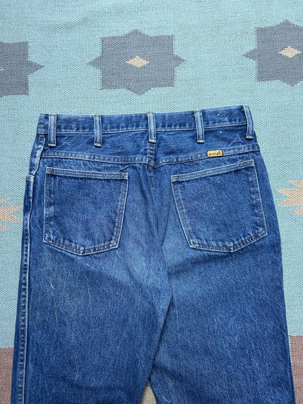 Vintage Vtg 80s rustler jeans faded bootcut cowboy western USA 30x29 Size US 30 / EU 46 - 9 Thumbnail