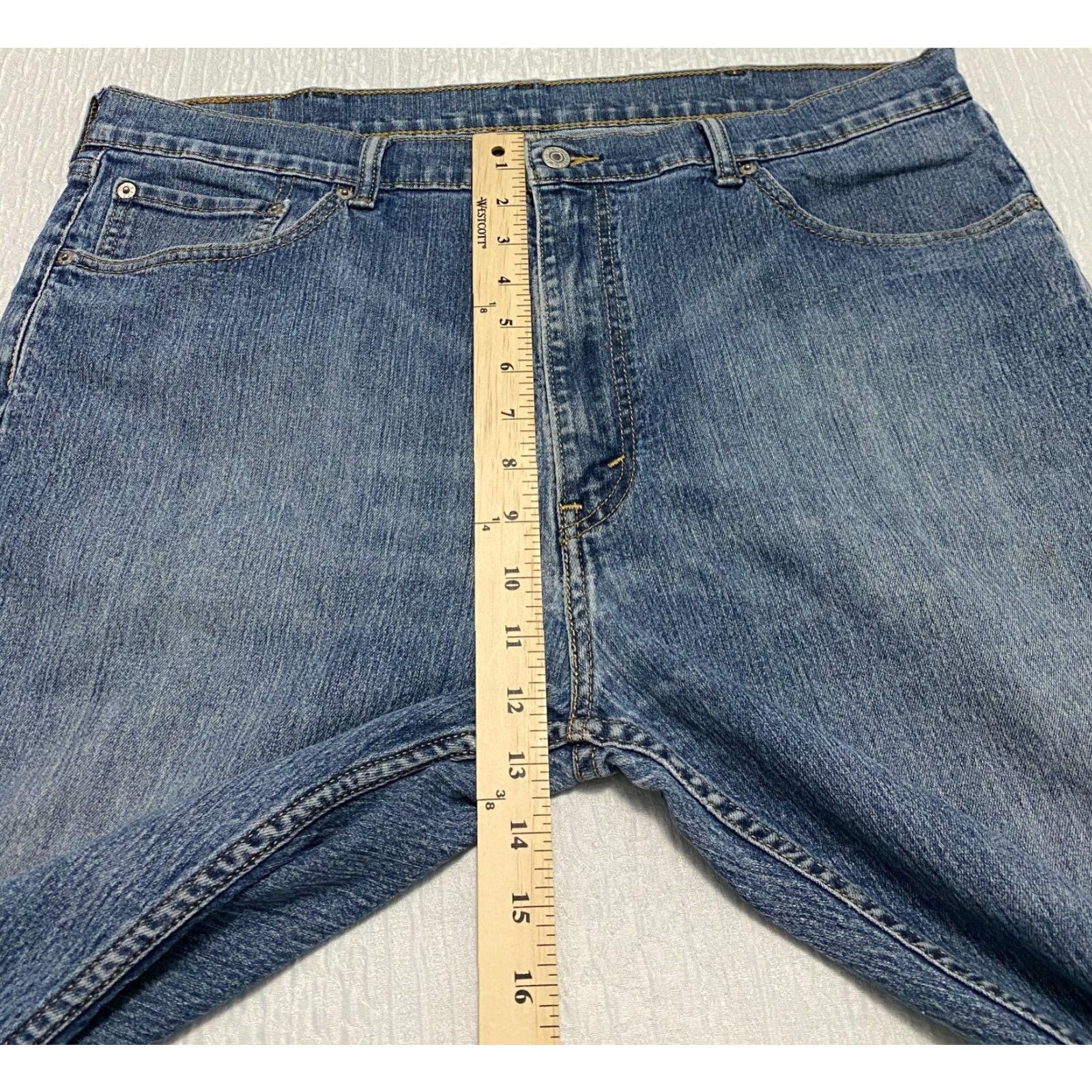 Levi's Levi's Jeans Mens 38x31 Blue Distressed Relaxed 5-Pocket Denim Straight Regular 500 Series Size US 38 / EU 54 - 6 Thumbnail