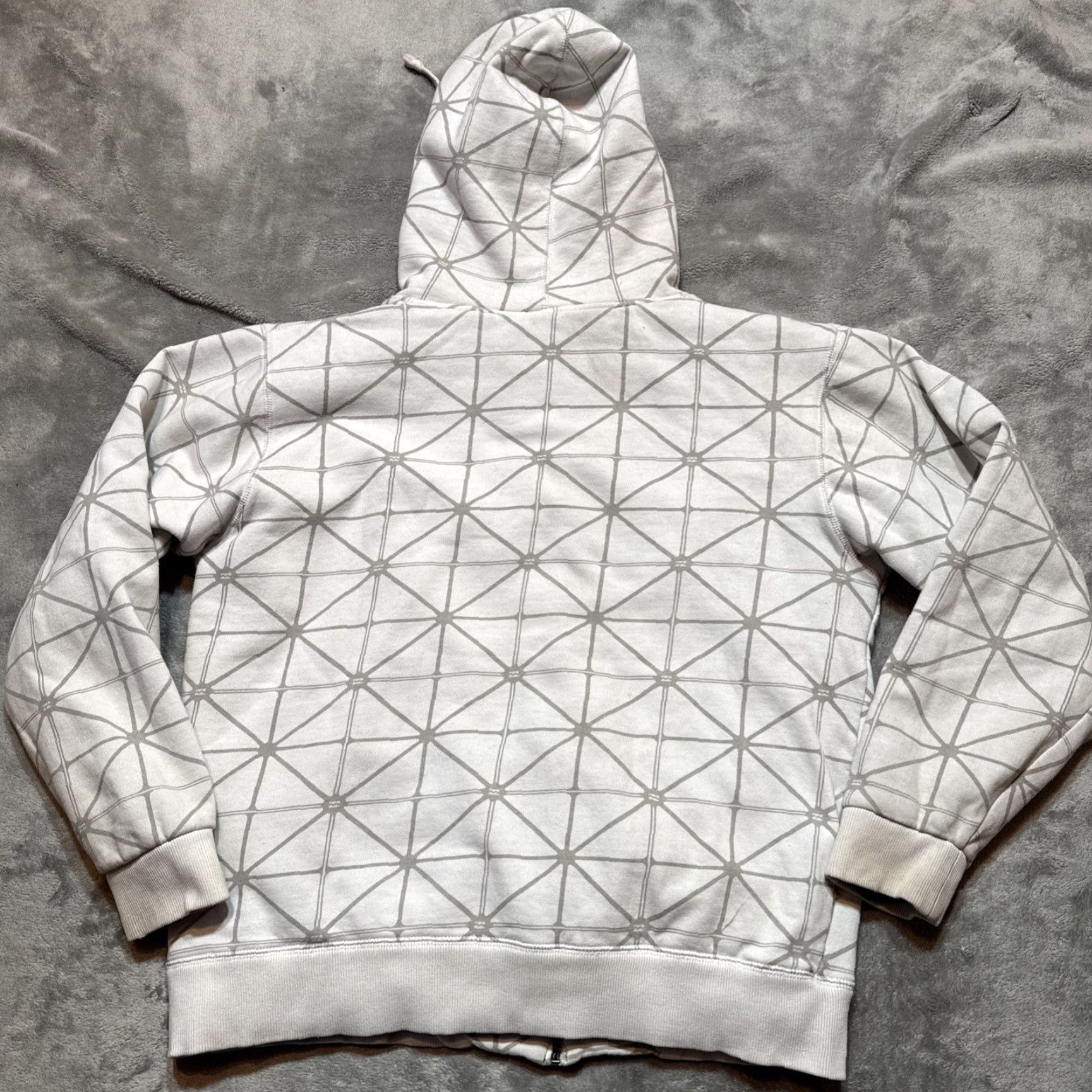 Billabong VINTAGE Billabong Hoodie White L Sherpa Lined Zip-Up Geometric Outdoor Spellout Y2K Mens Size US L / EU 52-54 / 3 - 7 Thumbnail