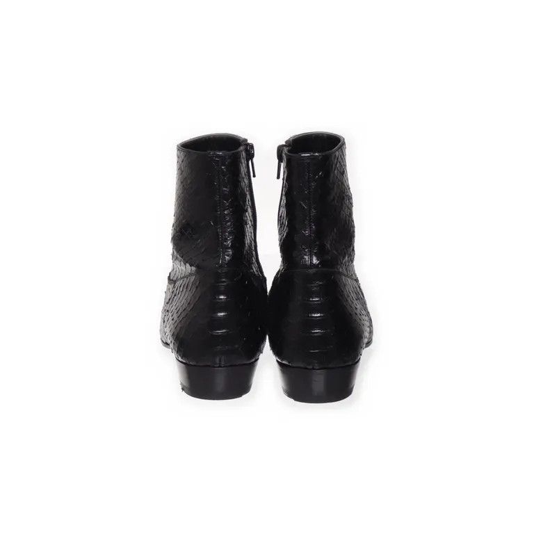 Saint Laurent Paris Devon Python Skin Boots by Hedi Slimane Size US 8 / EU 41 - 3 Thumbnail