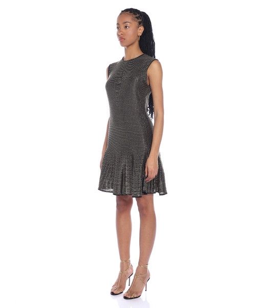 Alexander McQueen o1srvl11e0326 Armour Stitch Mini Dress in Multicolor Size S / US 4 / IT 40 - 2 Thumbnail