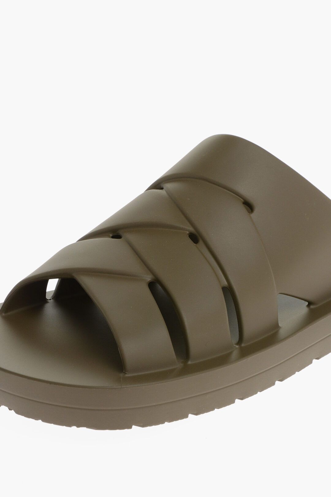 Bottega Veneta o1w1db10525 Rubber Sandals in Olive Green Size US 9 / EU 42 - 2 Thumbnail
