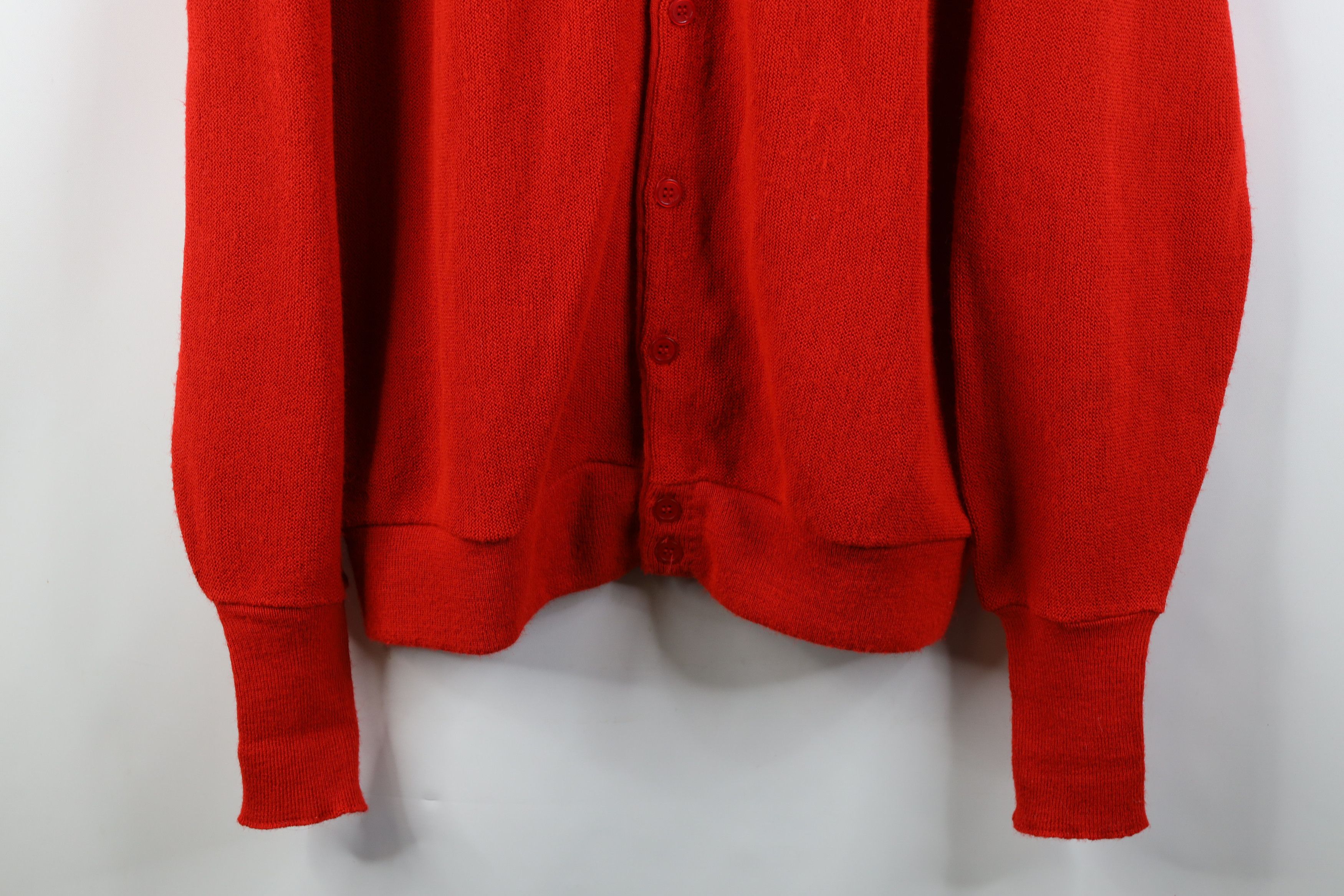Vintage Vintage 70s Streetwear Kurt Cobain Cardigan Sweater Red USA Size US XL / EU 56 / 4 - 3 Thumbnail