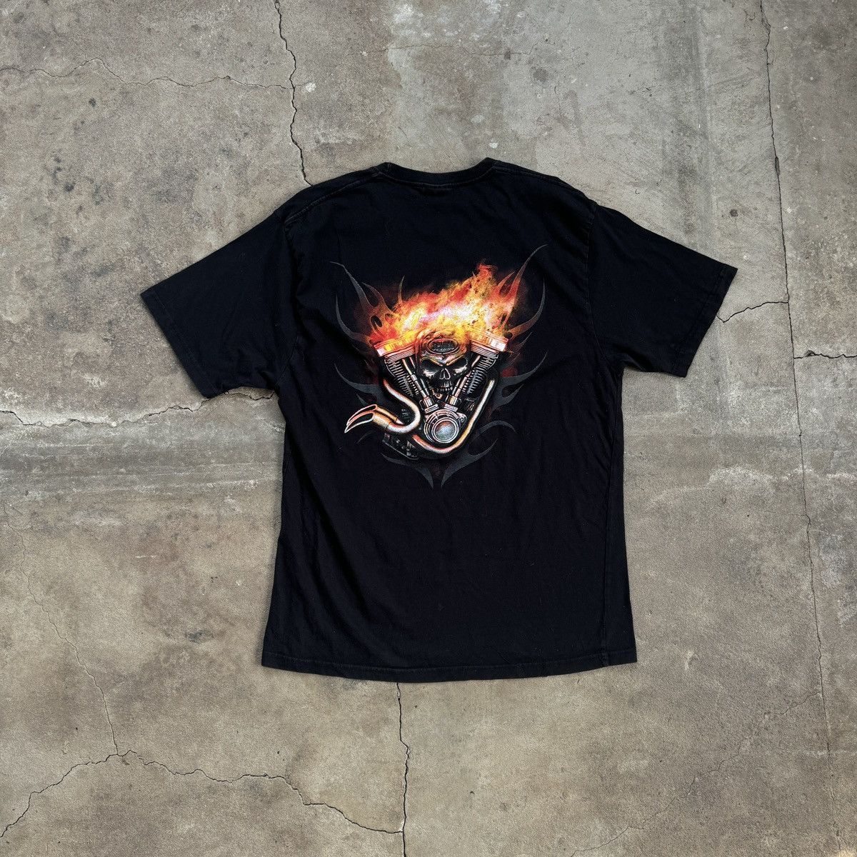 Other Vintage Spiral Skull Rider T-Shirt Size US XL / EU 56 / 4 - 2 Thumbnail