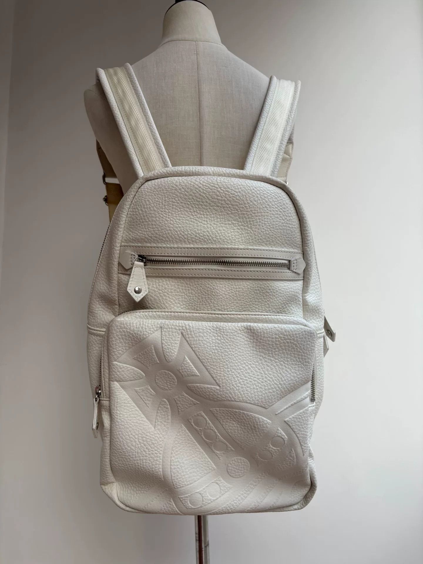 Vivienne Westwood Vivienne Westwood White Saturn Backpack Size ONE SIZE - 1 Thumbnail