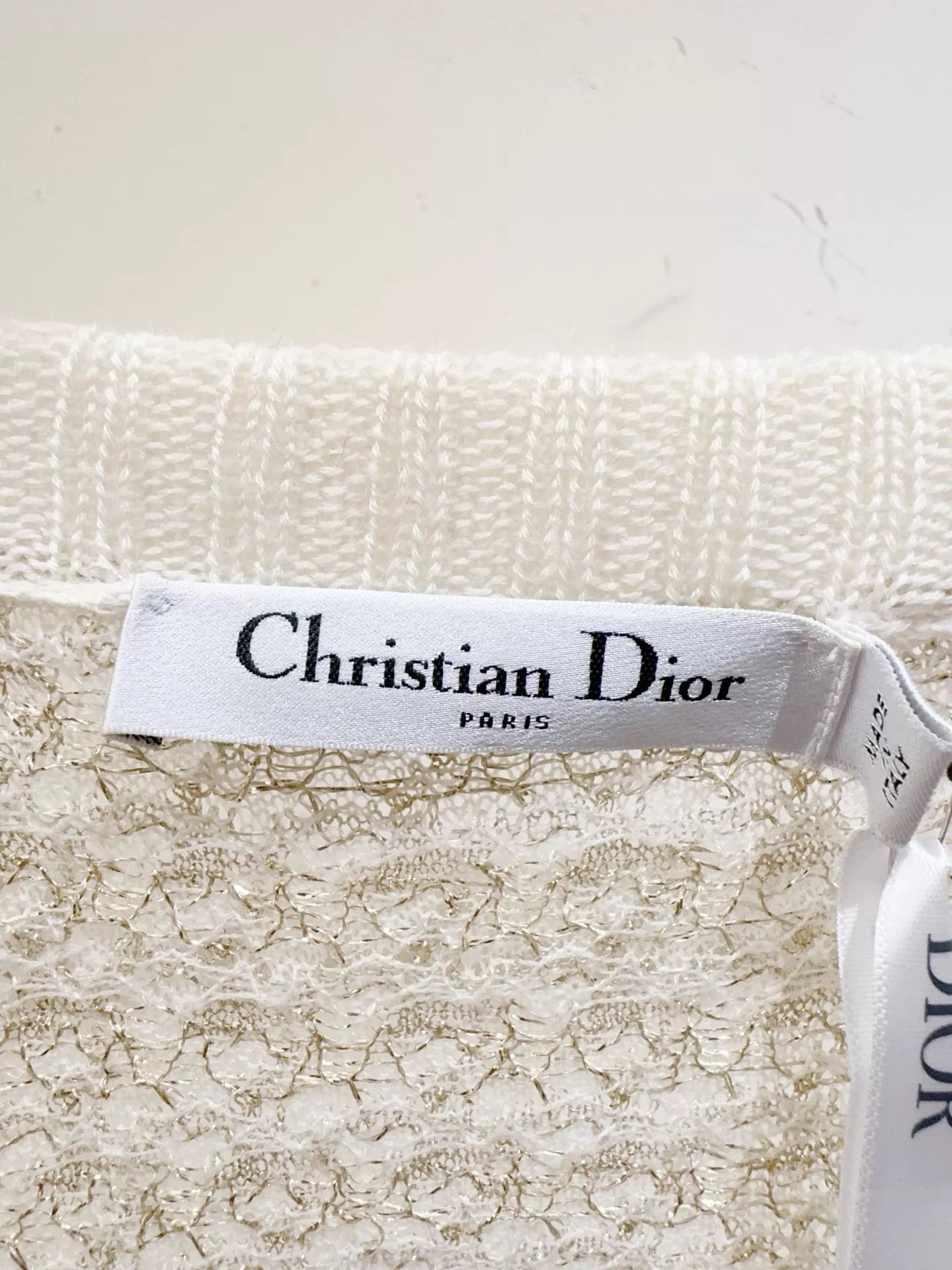 Dior Dior Gold Thread Cardigan Women's F38 Size S / US 4 / IT 40 - 3 Thumbnail