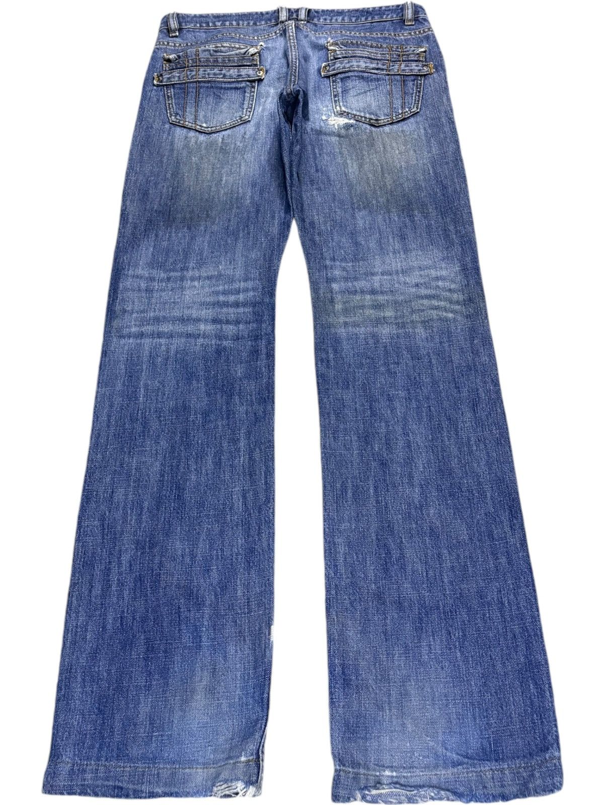 Japanese Brand Vintage Japanese Brand Grunge Wash Distressed Loose Jeans Size US 32 / EU 48 - 2 Thumbnail