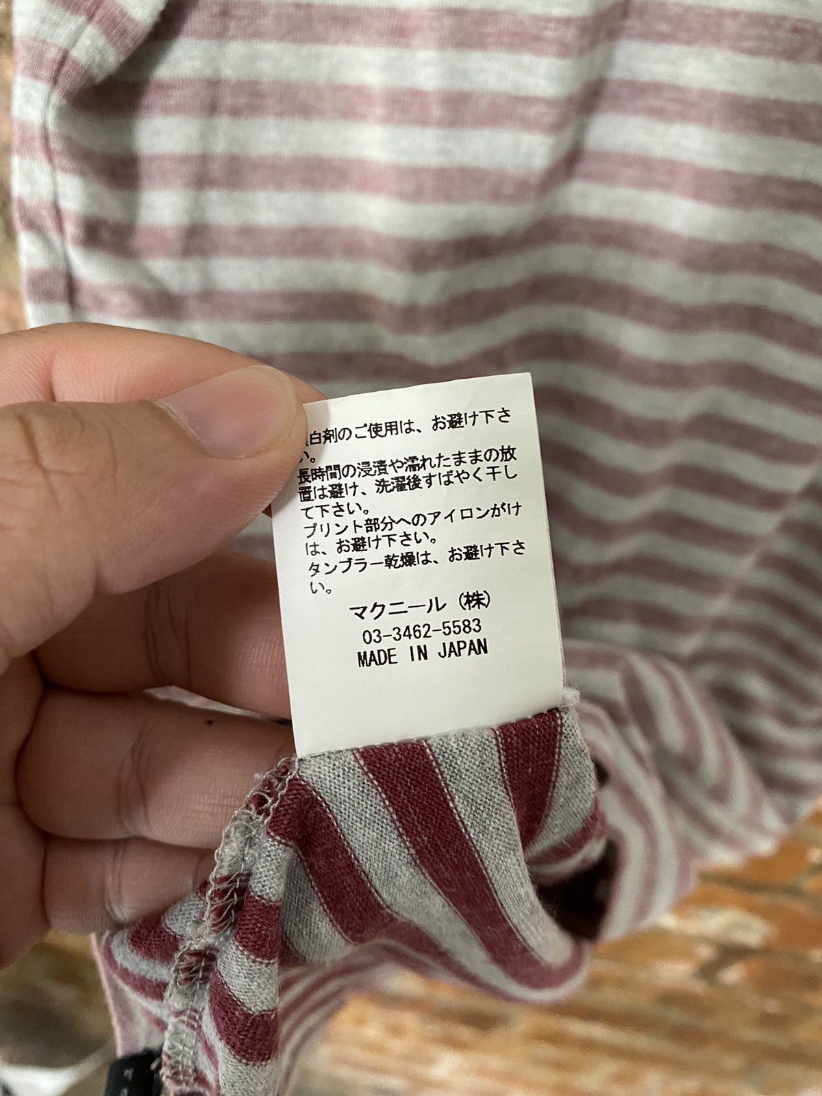 Japanese Brand × Le Grande Bleu (L.G.B.) × Roar Vtg ROAR stripe Love and Peace cross gun tee Size US M / EU 48-50 / 2 - 9 Thumbnail