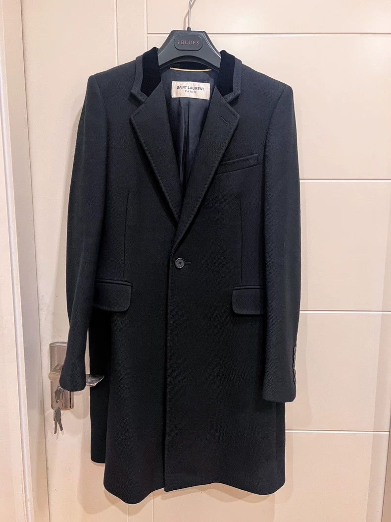 Yves Saint Laurent Saint Laurent Le Smoking Wool Coat- Size US M / EU 48-50 / 2 - 2 Thumbnail