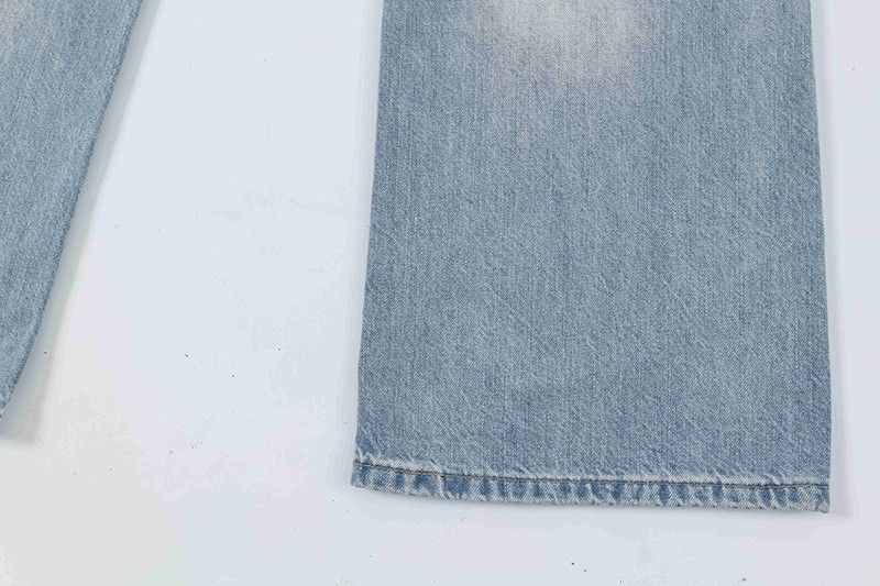 Vintage Men's flared Cleanfit ripped washed jeans Size US 32 / EU 48 - 6 Thumbnail