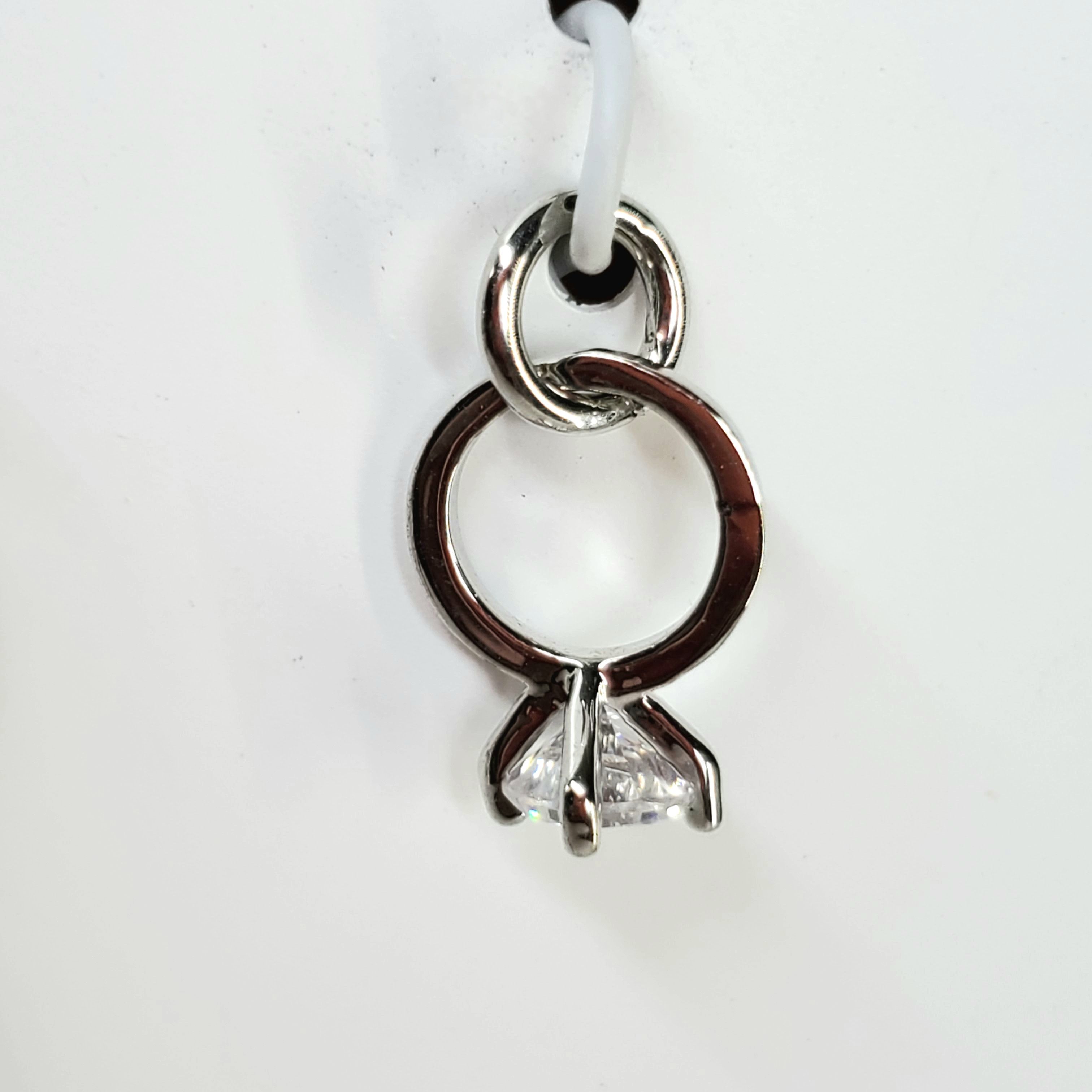 Apt. 9 Apt.9 NEW Charms Silver Tone Love Engagement Ring Lock Key Size ONE SIZE - 4 Thumbnail