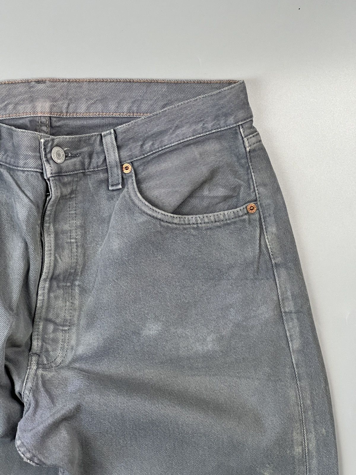 Levi's × Levi's Vintage Clothing × Vintage Levi’s 501 Gray Vintage Denim Jeans Pants (Y0567) Size US 34 / EU 50 - 4 Thumbnail